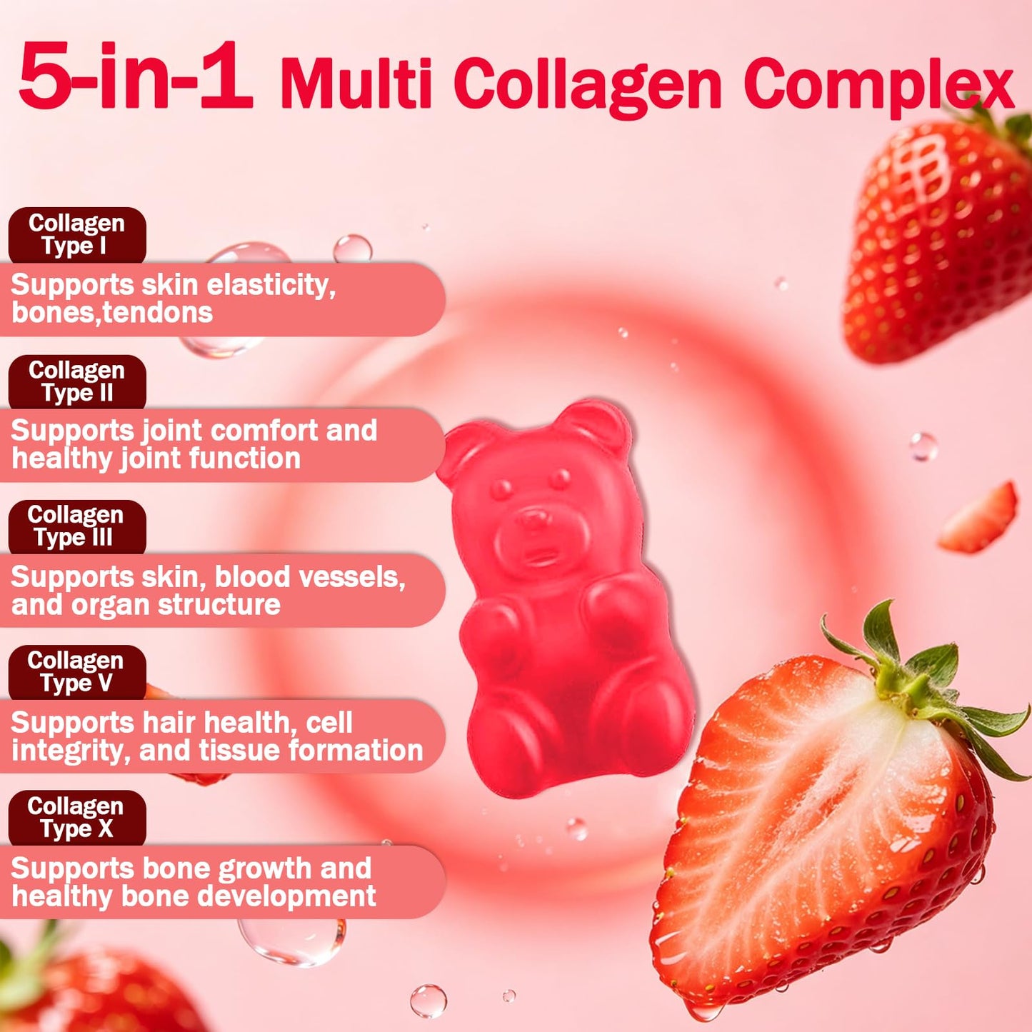 Aurear Collagen Peptides Gummies 60 Count