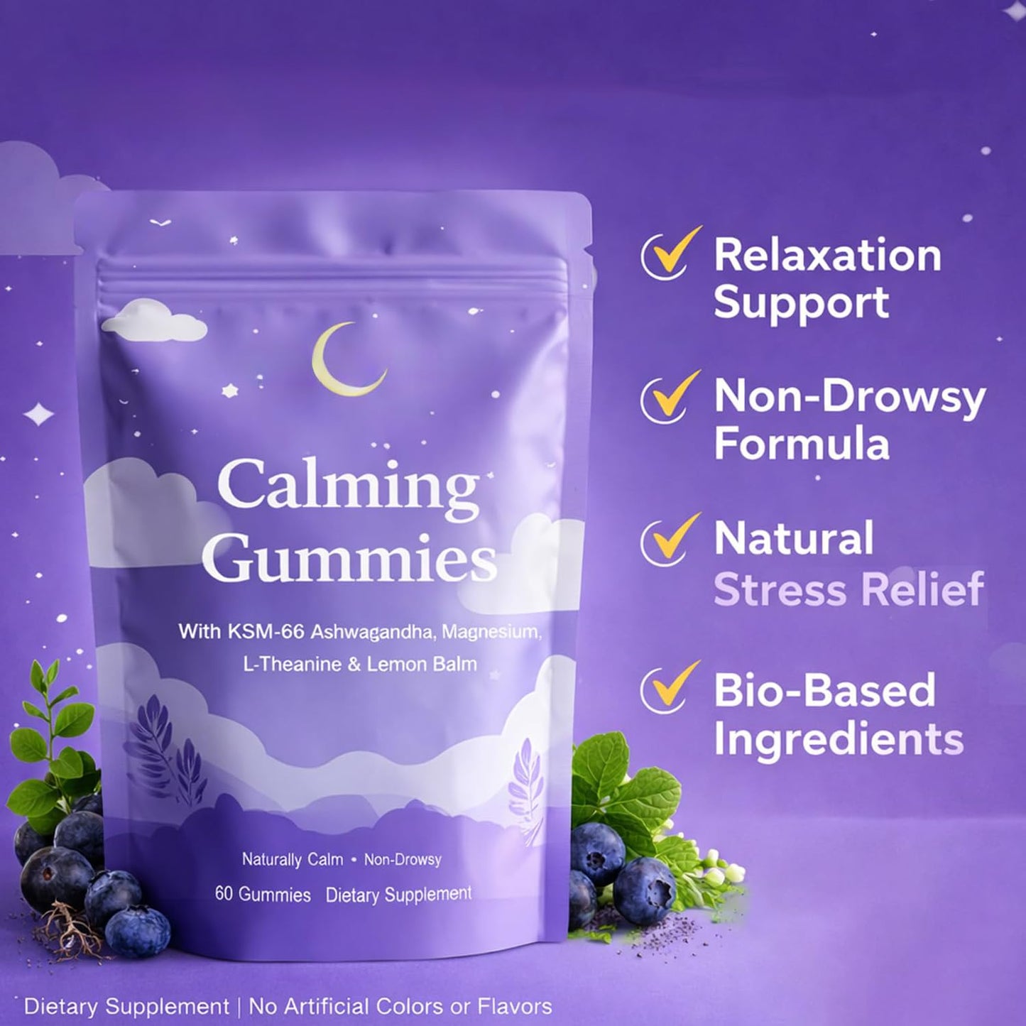 IRMI Calm Sleep Gummies with Ashwagandha, Magnesium, L-Theanine & Lemon Balm, 60 Gummies