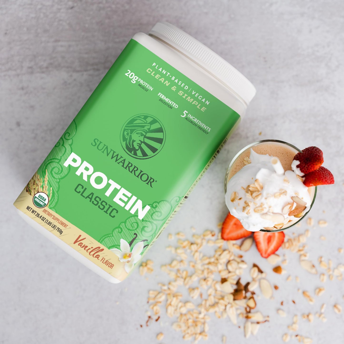 Sunwarrior Organic Classic Vanilla Protein Powder, 26.46 Servings