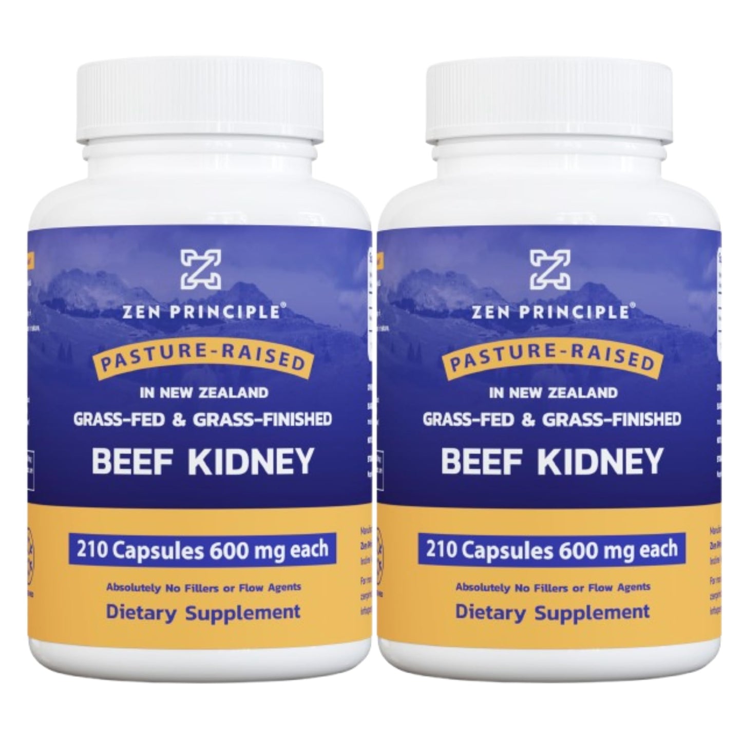 Zen Principle Grass-Fed Beef Kidney Supplement Capsules, 420 Count