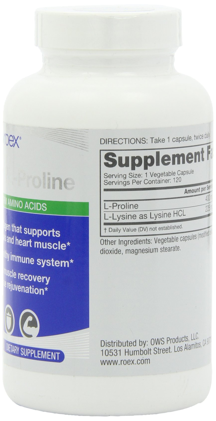 Roex L-Lysine Capsule 120 Count