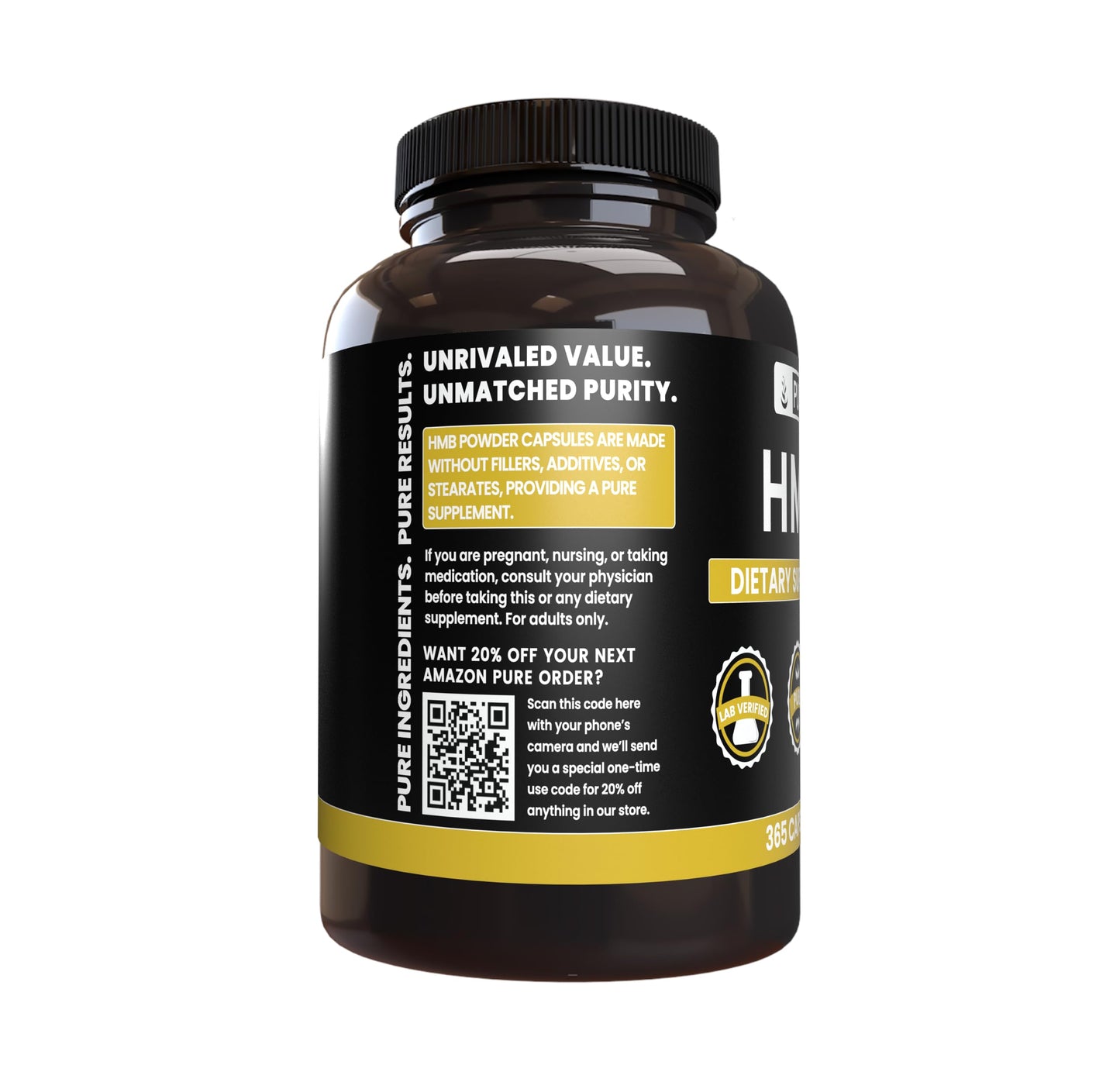 Pure Original Ingredients HMB Capsules 365