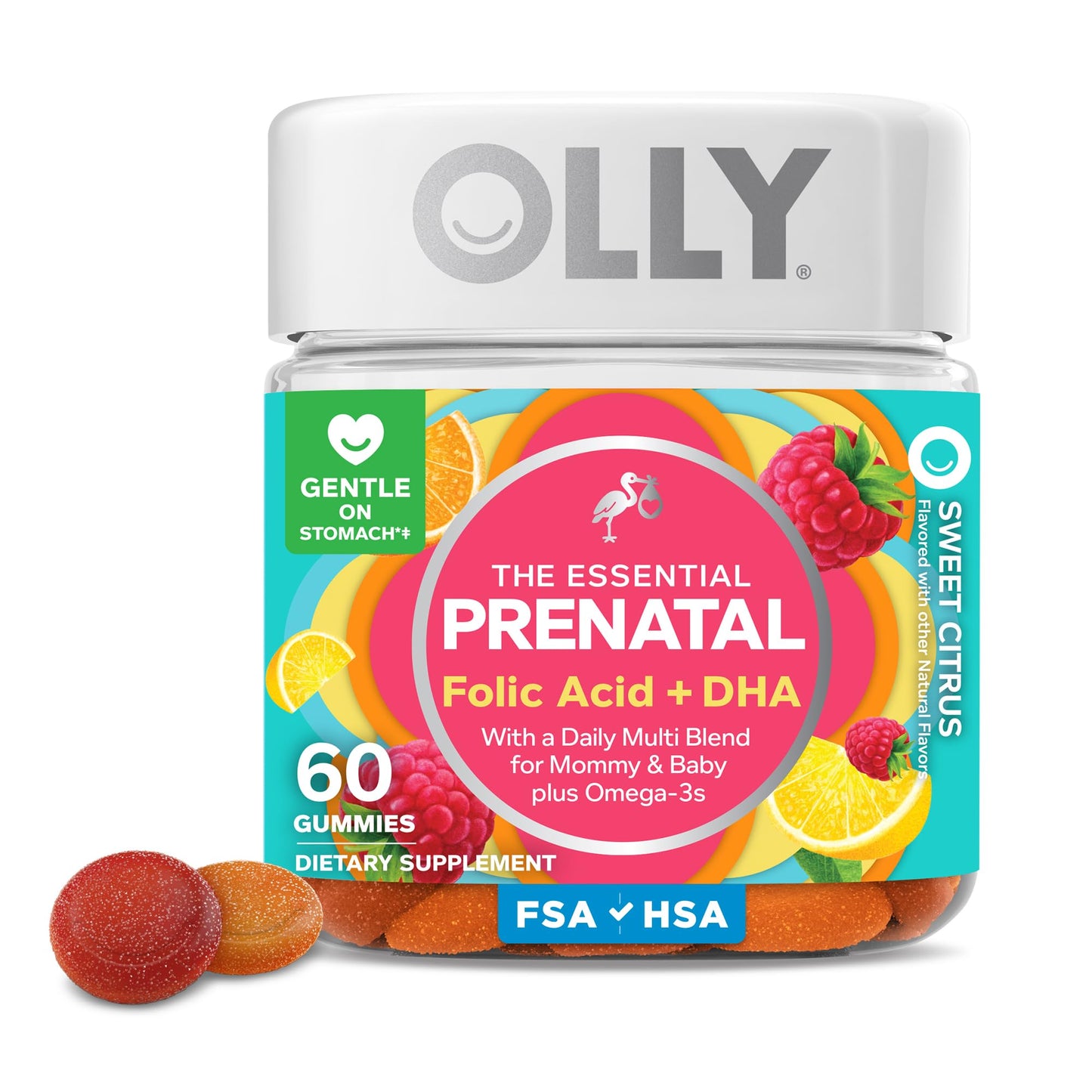OLLY Prenatal Multivitamin Gummy, 60 Count