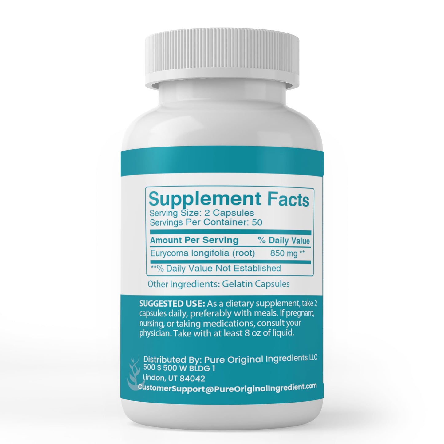 Pure Original Ingredients Longjack Tongkat Ali 100 Capsules