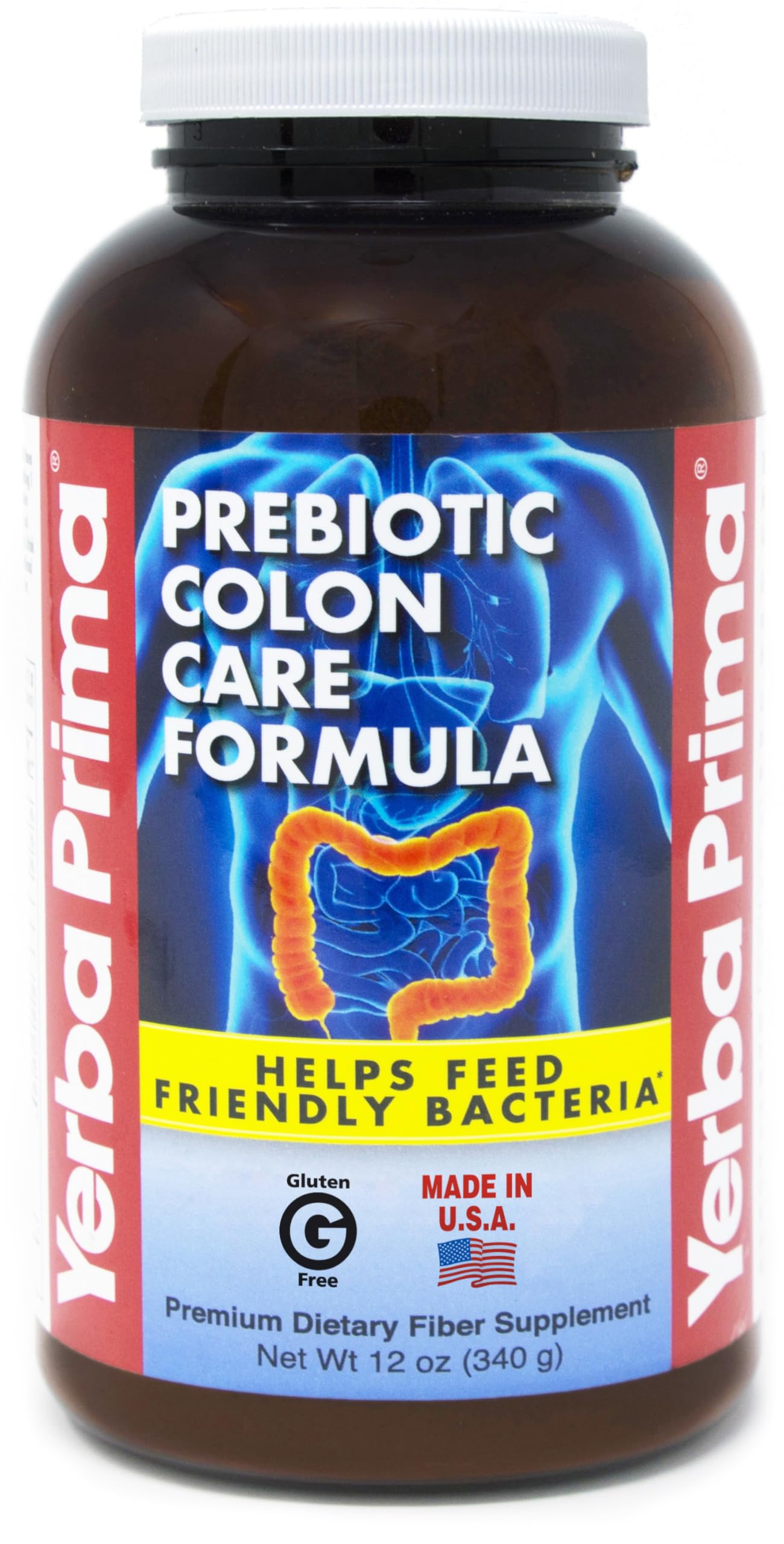 Yerba Prima Prebiotic Colon Care Formula Powder 11.99 Ounce (Pack of 1)