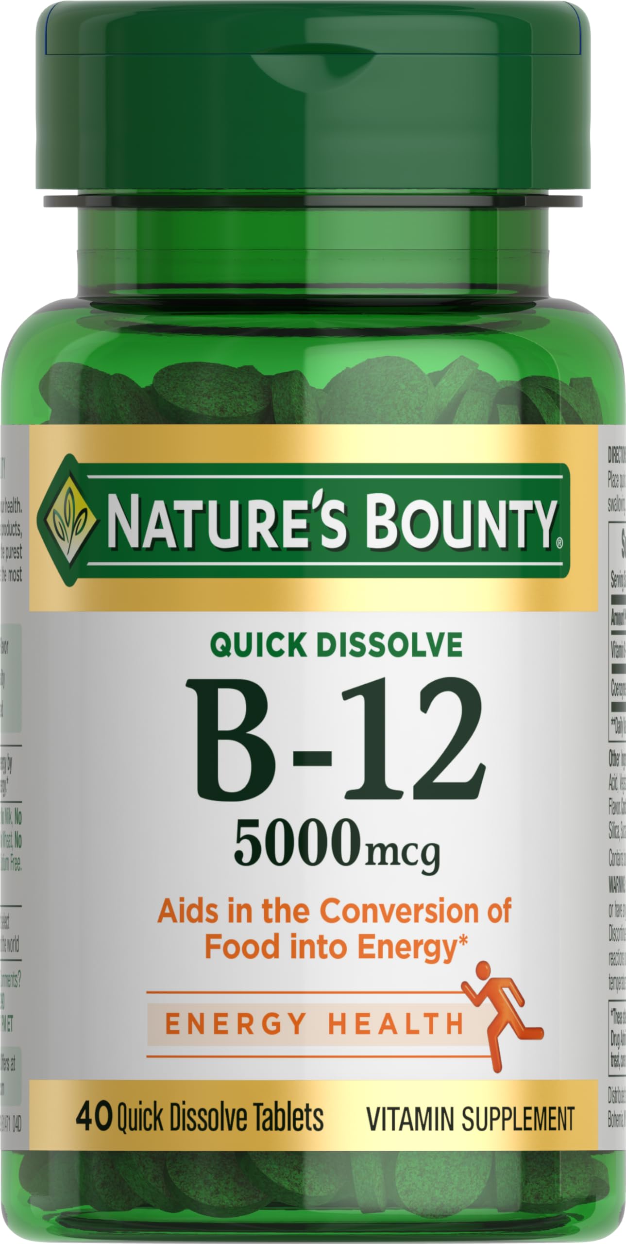 Nature's Bounty Vitamin B12 Tablets, 40 Count