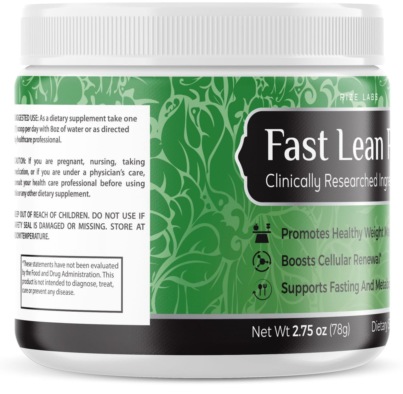 Rize Labs Fast Lean Pro Advanced Formula BCAA Supplement Powder, Pack of 5