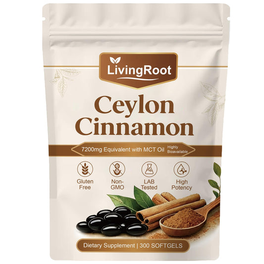 EILTEAU Living Root Ceylon Cinnamon Softgels 300 Count