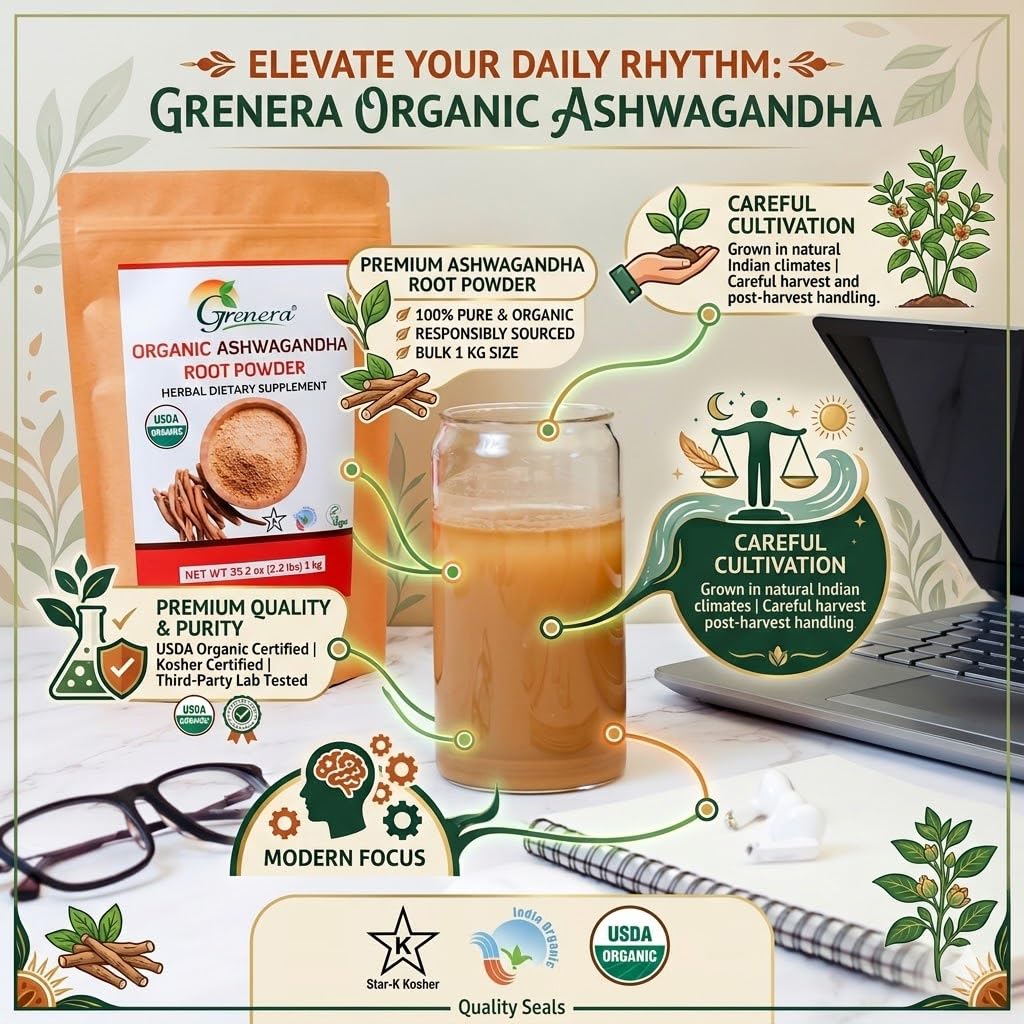 Grenera Ashwagandha Root Powder Powder 35.2 Ounce