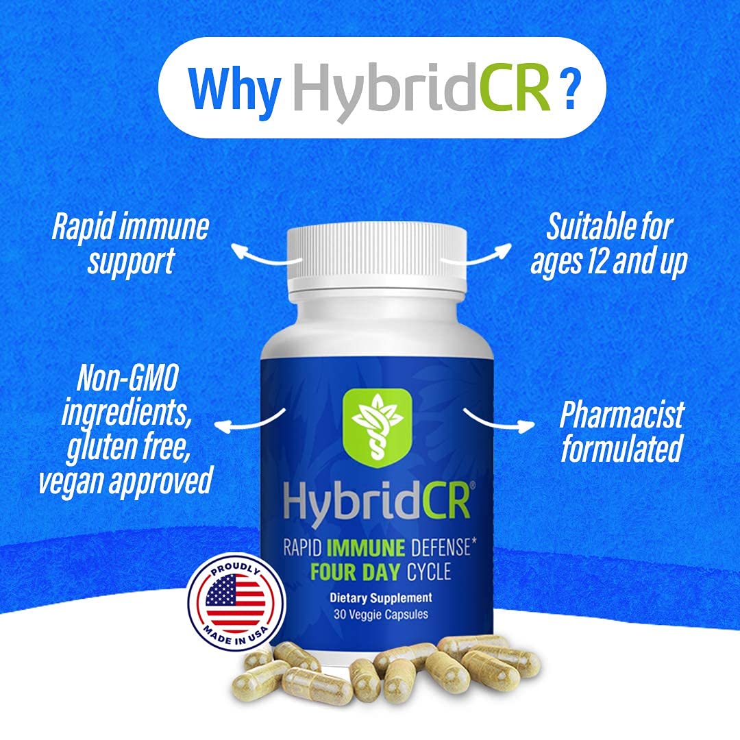 Hybrid Remedies HybridCR Rapid Immunity Supplement Capsules 30 Count
