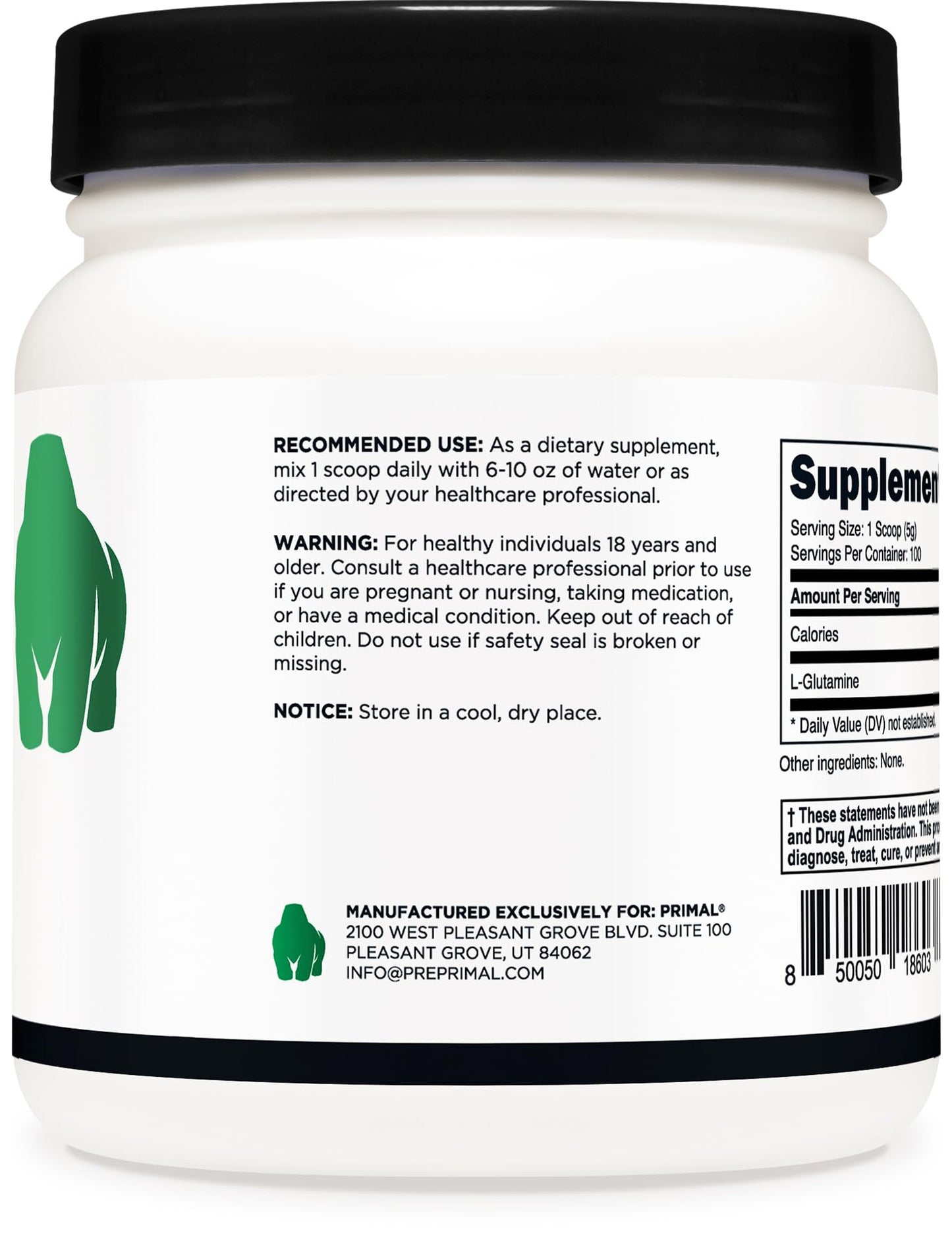 Primal L-Glutamine Powder 17.9