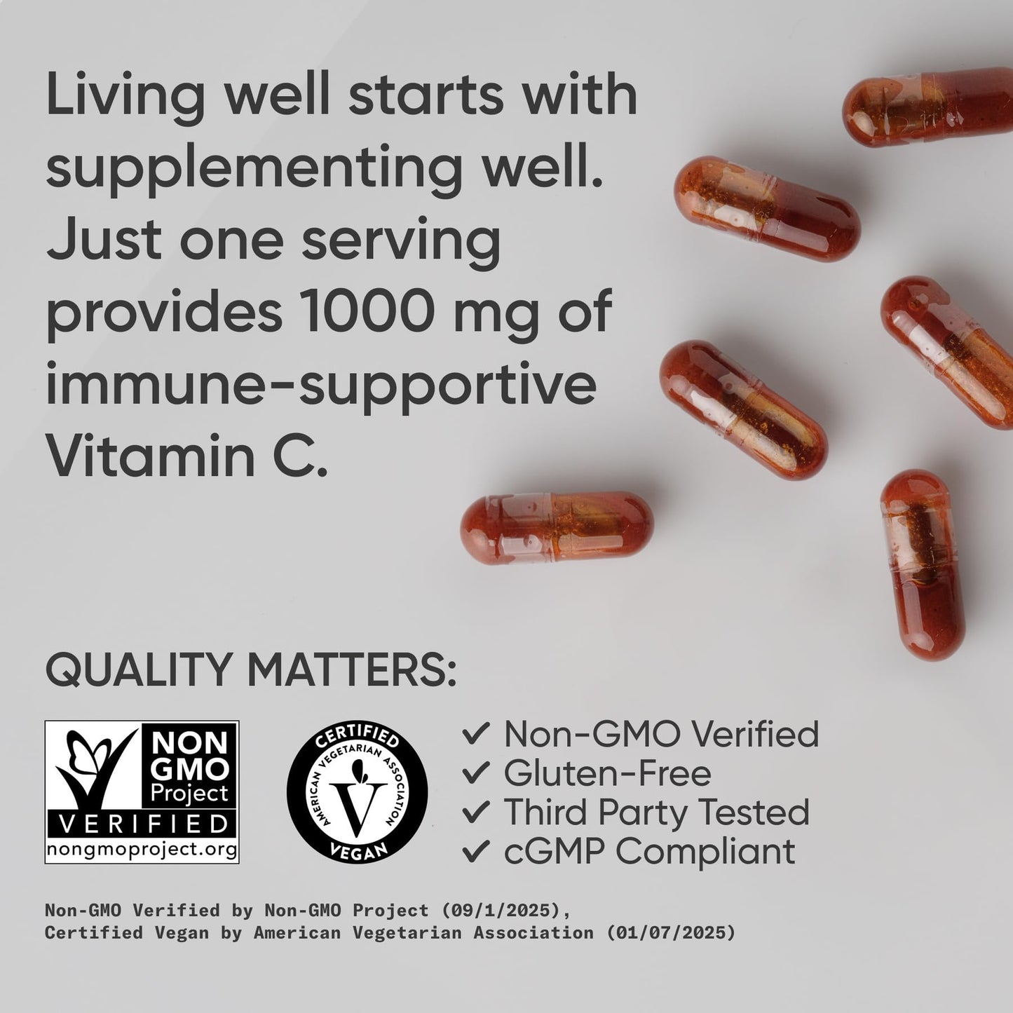 Sports Research Liposomal Vitamin C 1000mg Capsules, 180 Count