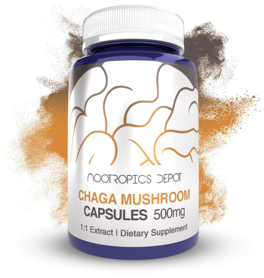 Nootropics Depot Chaga Mushroom Capsules 180 Count