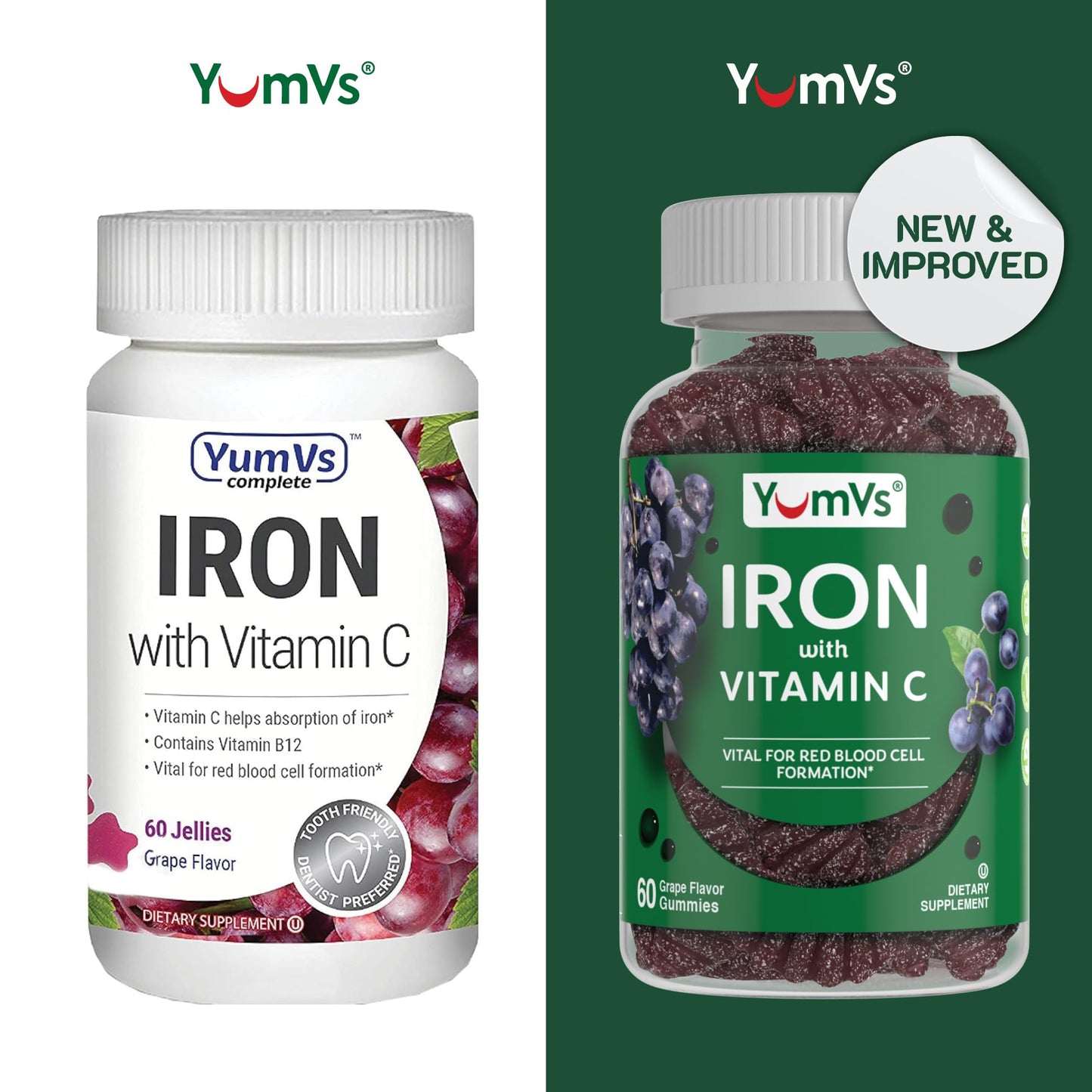 YUM-V'S Iron Gummies Gummy 120 Count