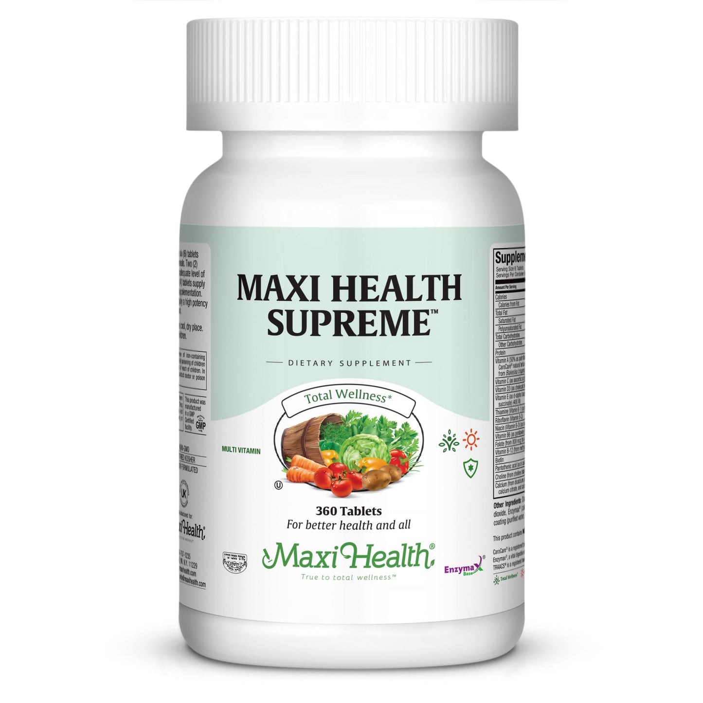 Maxi Health Multivitamin for Men & Women – Supreme High Potency Daily Multi with Minerals, CoQ10 & Antioxidants – 360 Tablets
