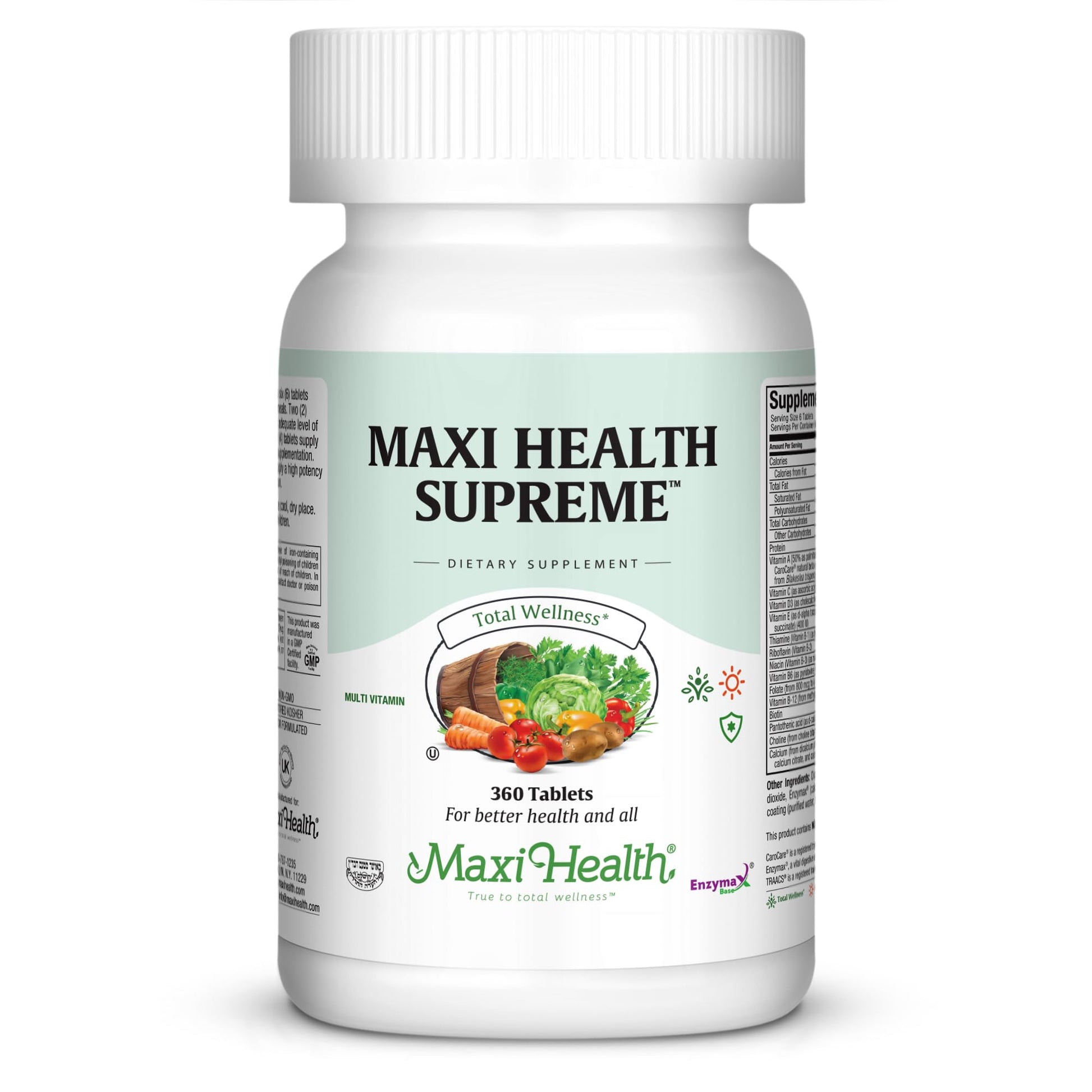 Maxi Health Multivitamin for Men & Women – Supreme High Potency Daily Multi with Minerals, CoQ10 & Antioxidants – 360 Tablets
