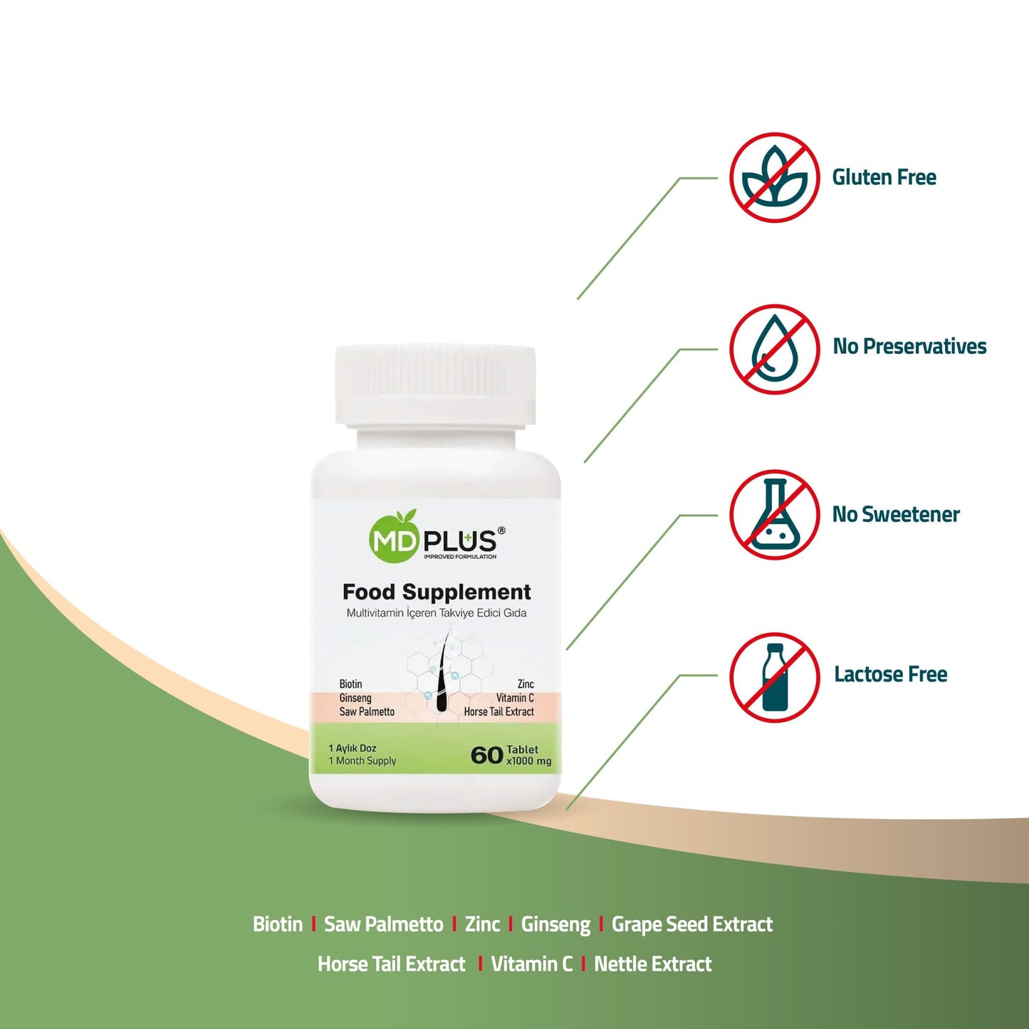HairMD Md-Plus Hair Multivitamin 60 Tablets