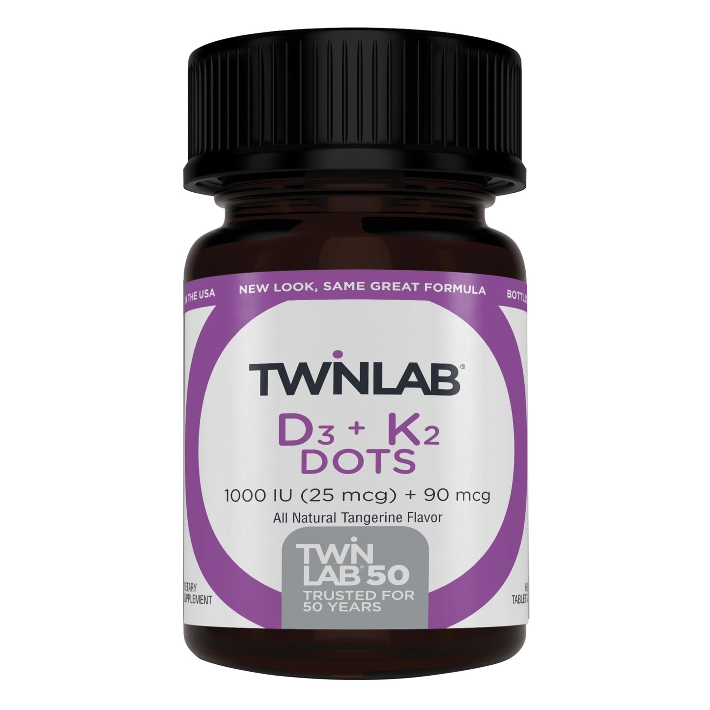 Twinlab Vitamin D3 1000 IU + K2 Tablets 60 Count