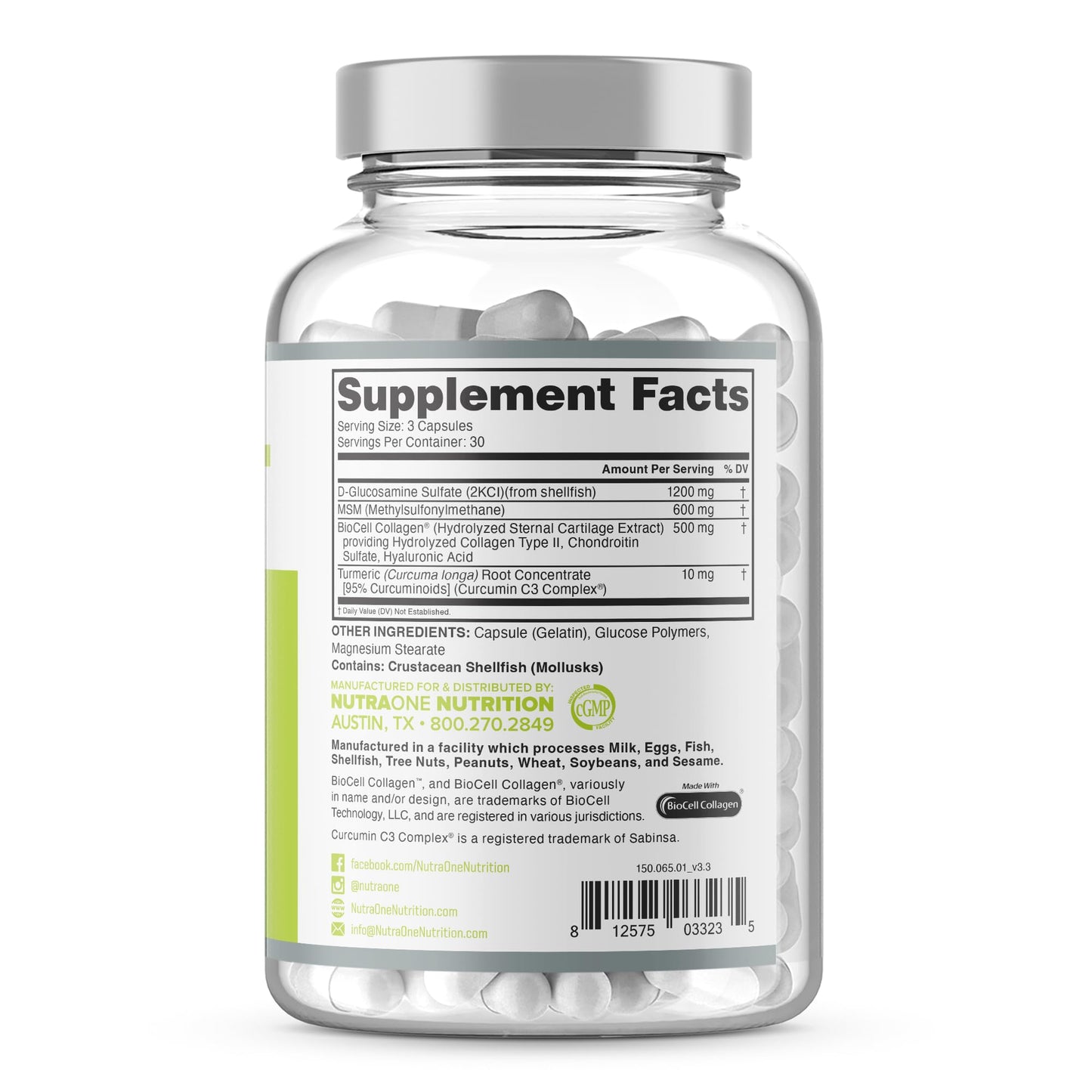 NutraOne JointOne Joint Support Capsules 90 Count
