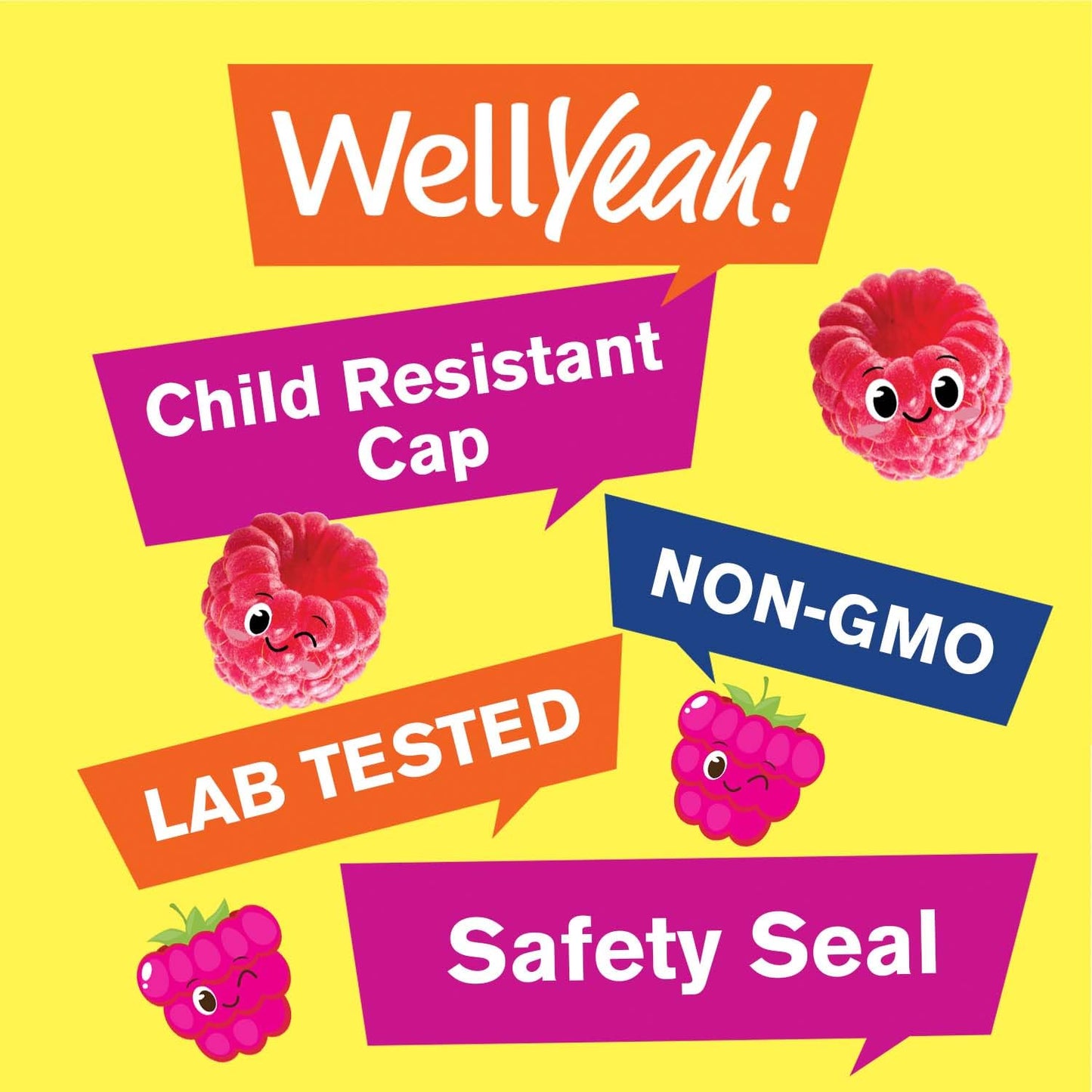 WellYeah Biotin Gummies for Kids 5000 mcg Gummy 60 Count