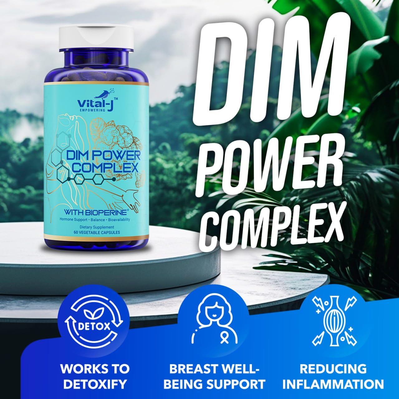 Vital-J Empowering 4-in-1 DIM Potent Complex 300mg Capsule, 120 Count