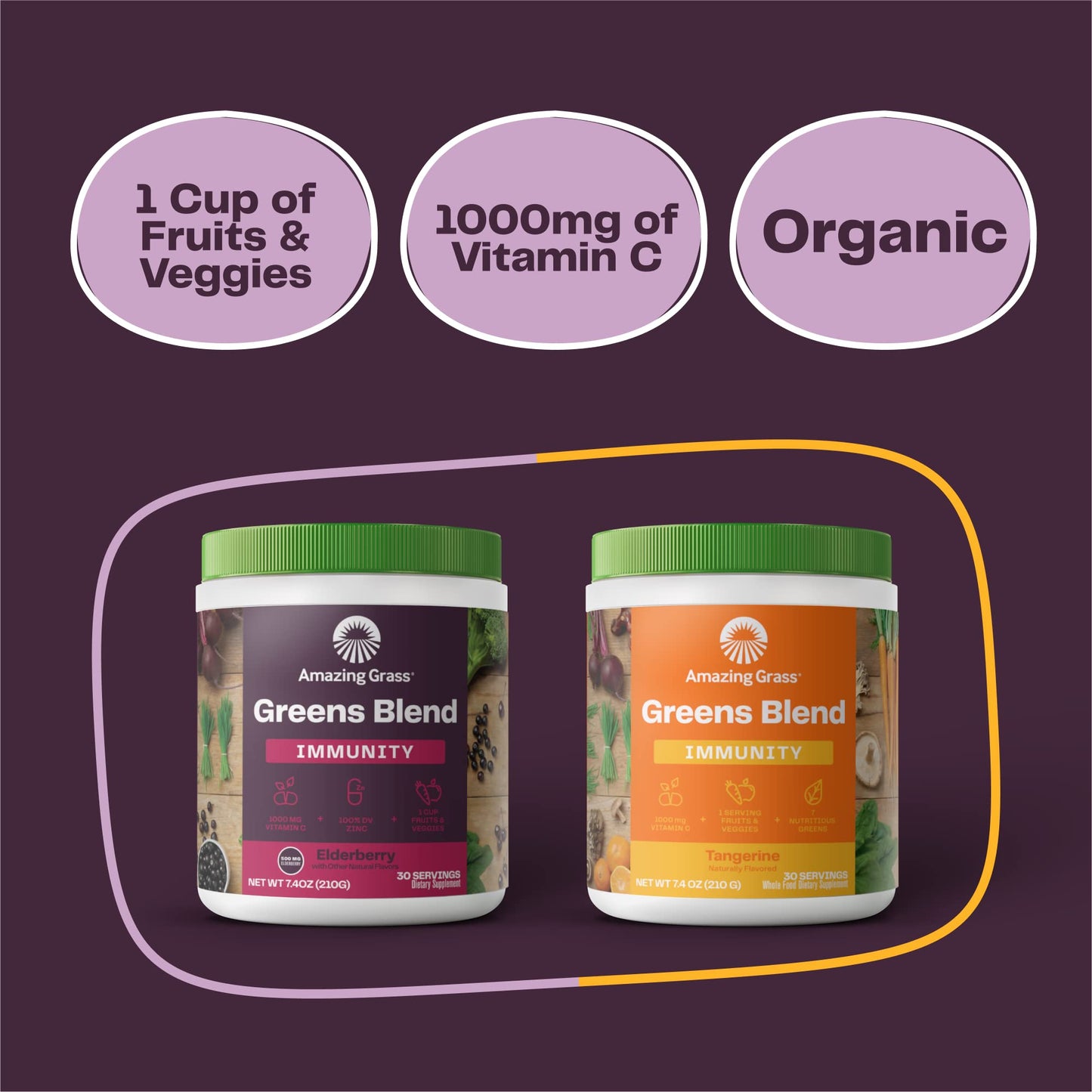 Amazing Grass Greens Blend Superfood Immunity Powder, 7.4 oz