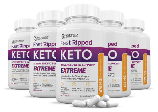 Justified Laboratories Fast Ripped Keto ACV Extreme, 300 Capsules