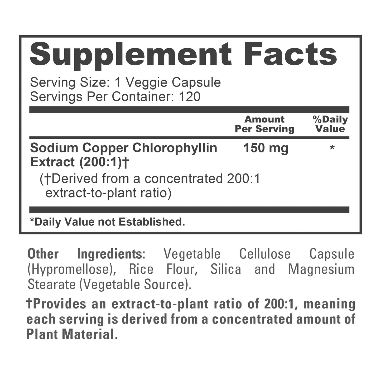 NusaPure Chlorophyll Capsules, 120 Capsules