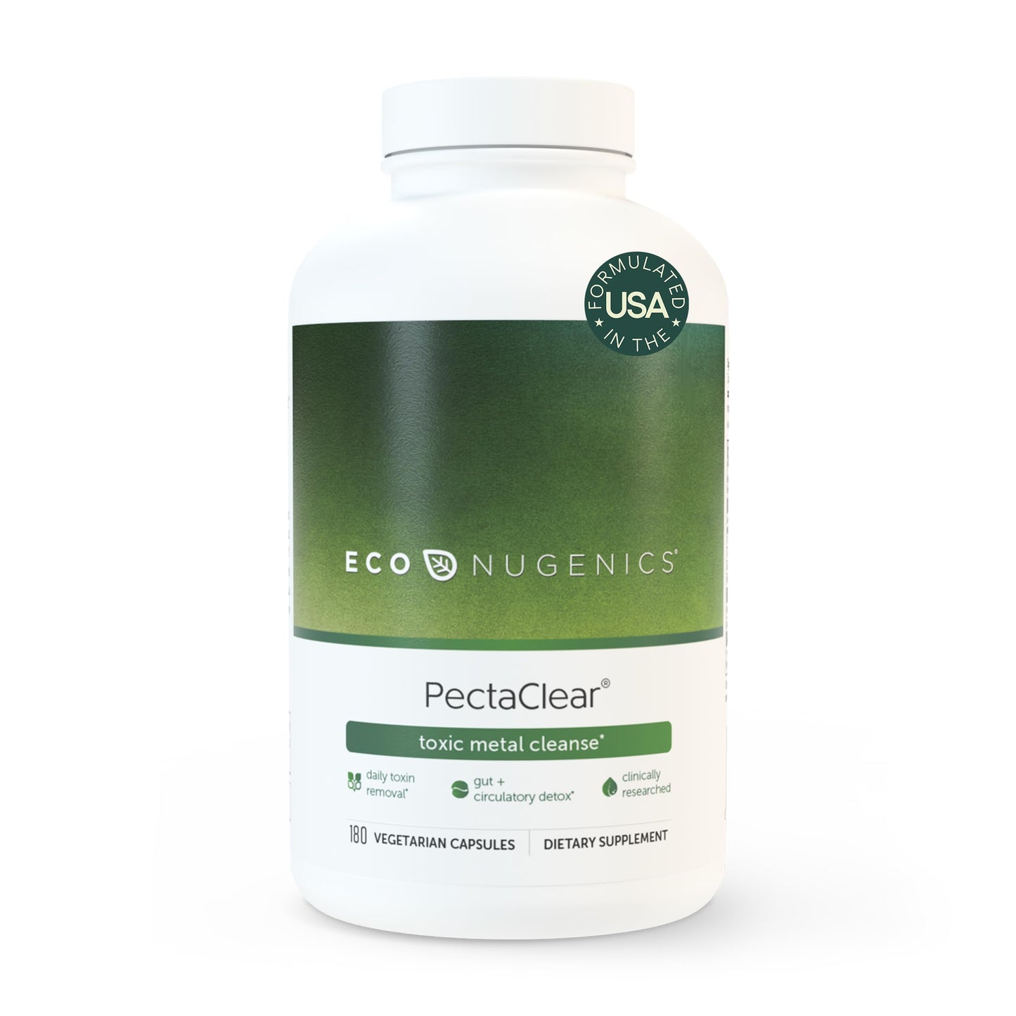 EcoNugenics PectaClear Detox Capsule 180 Capsules