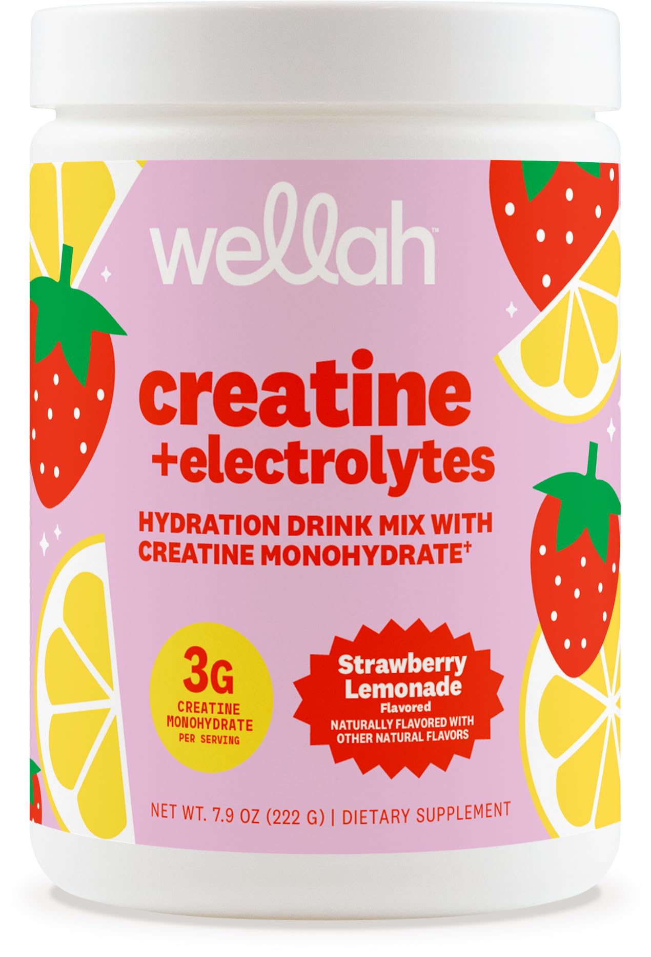 Wellah Creatine + Electrolytes Powder 7.9 Ounce