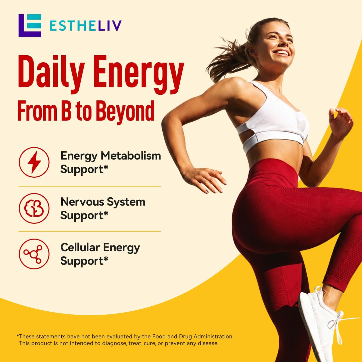 ESTHELIV Super B Complex with PQQ Capsule, 60 Capsules