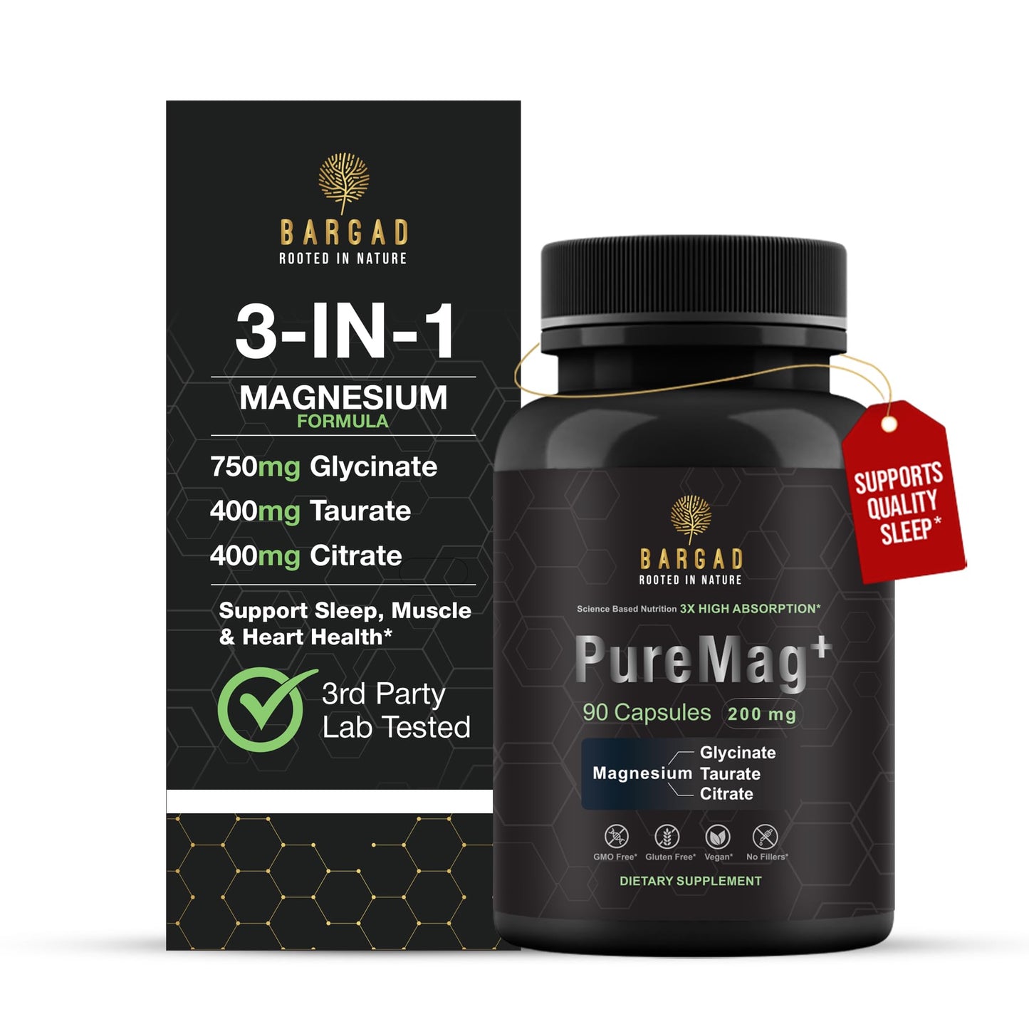 Bargad Magnesium Glycinate 750mg Capsule, 90 Count