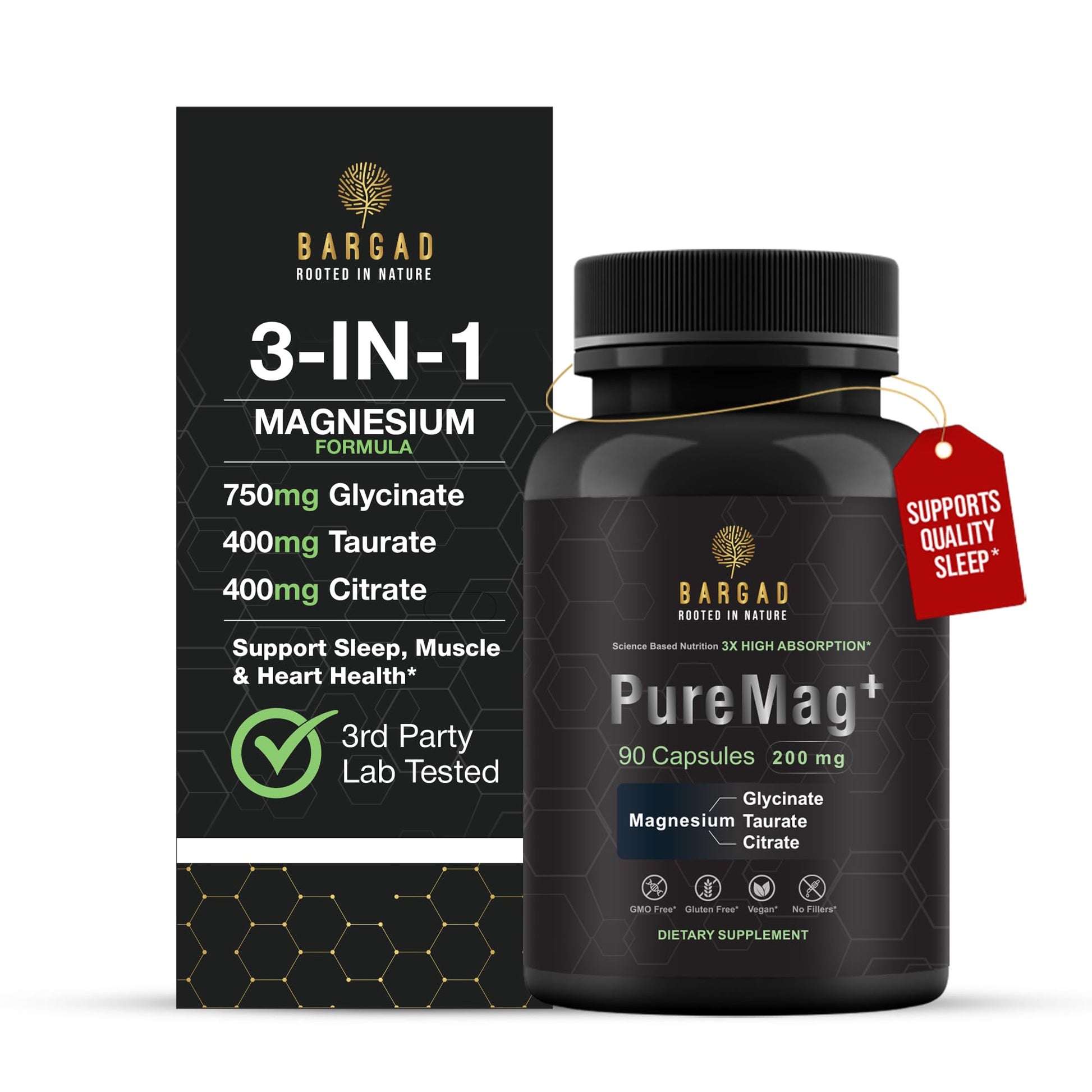 Bargad Magnesium Glycinate 750mg Capsule, 90 Count