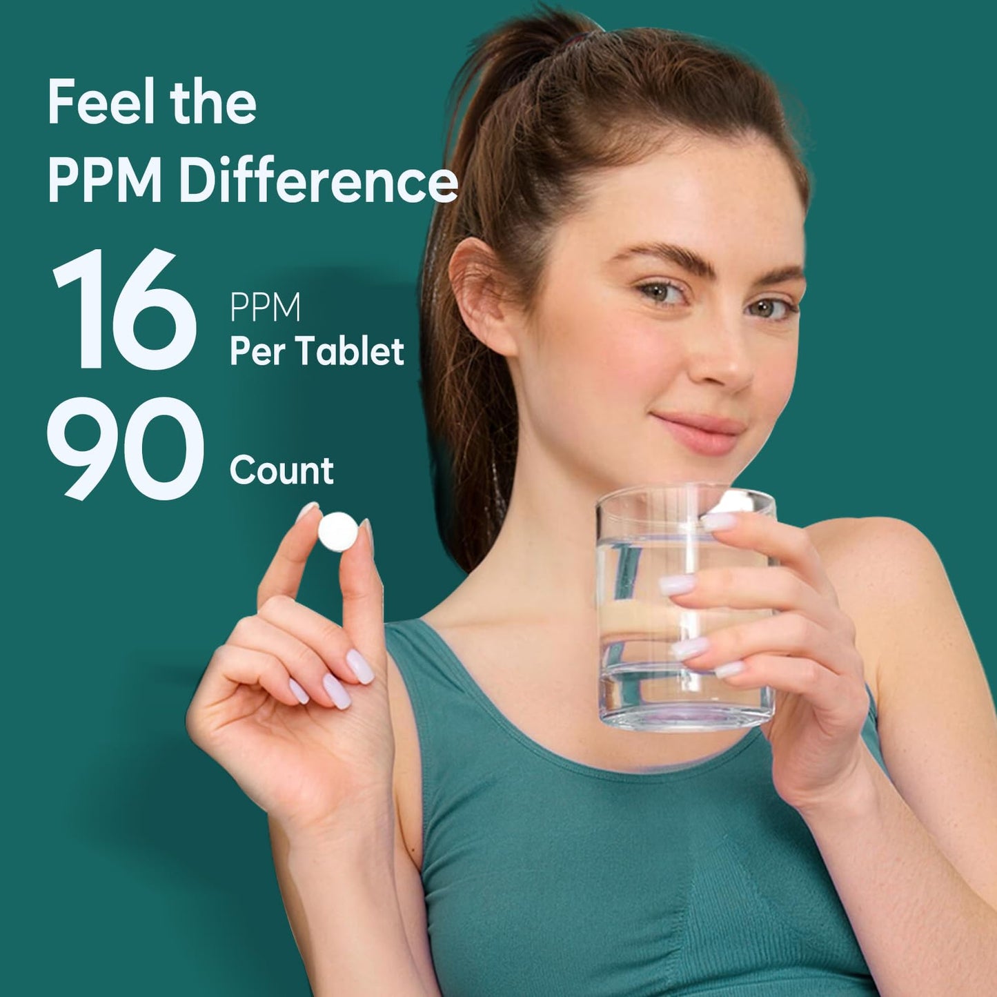 PEPAX H2 Molecular Hydrogen Tablets with Magnesium, 16 PPM, IHSA Certified, 90 Tablets