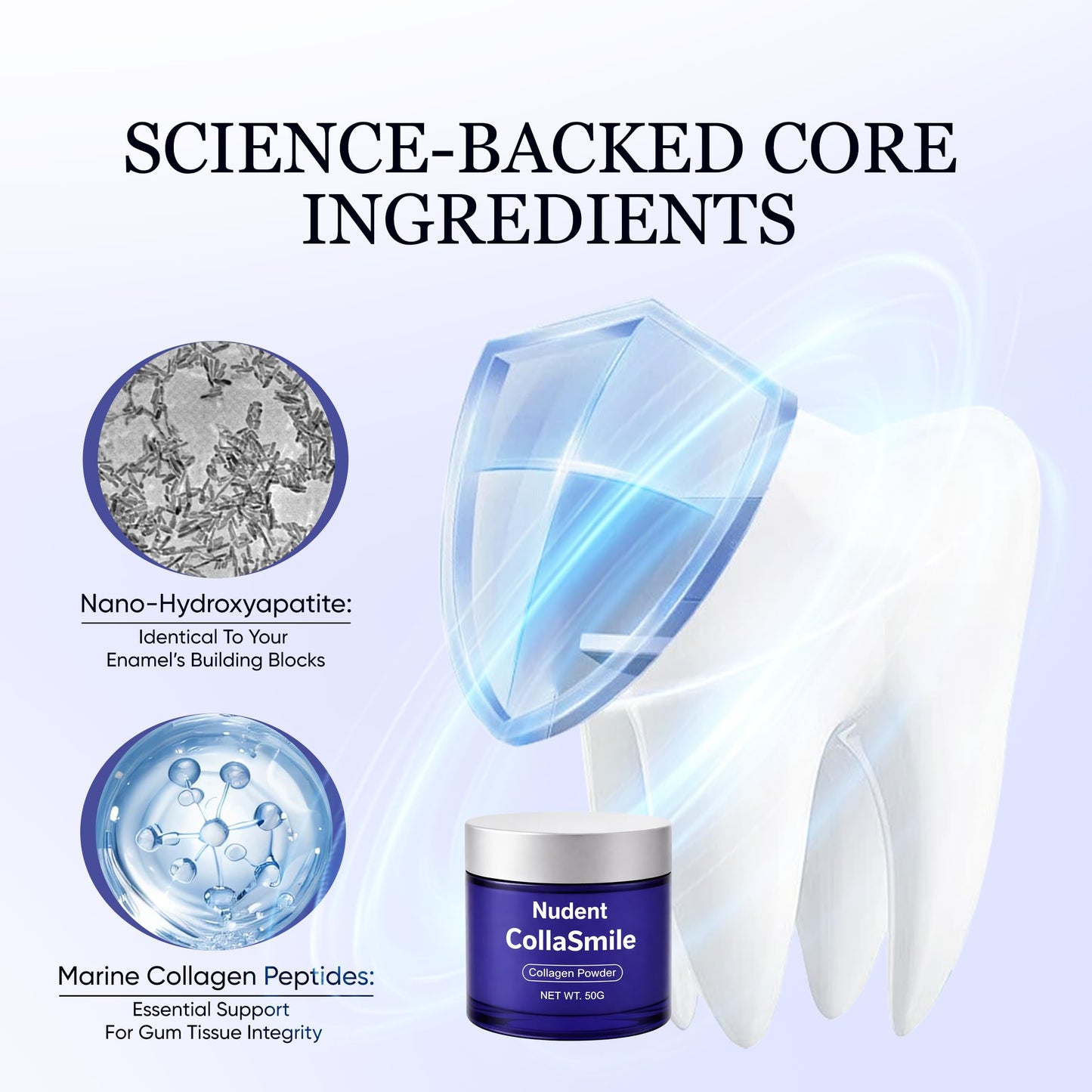 COLLASMILE Nudent Collagen Powder, 50 g