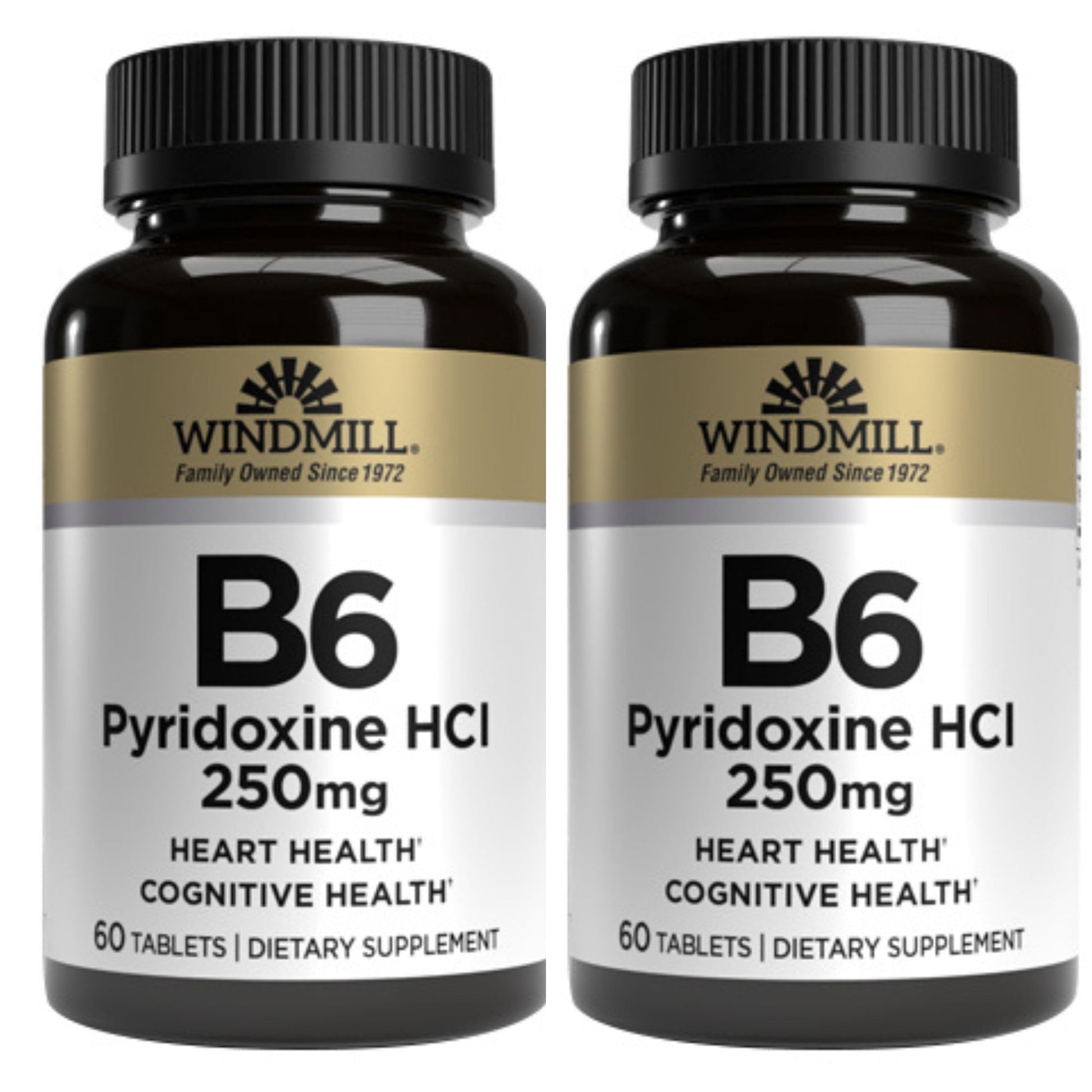 Windmill Vitamin B-6 250 mg Tablets, 60 Tablets