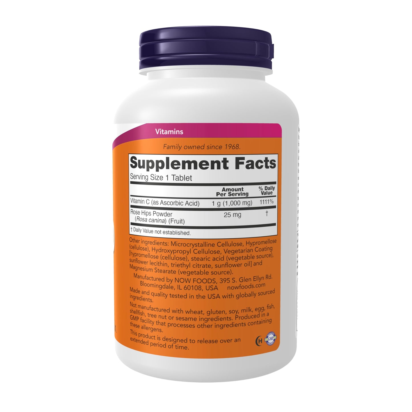 NOW Foods Vitamin C-1,000 with Rose Hips Sustained Release Antioxidant Protection, 250 Tablets