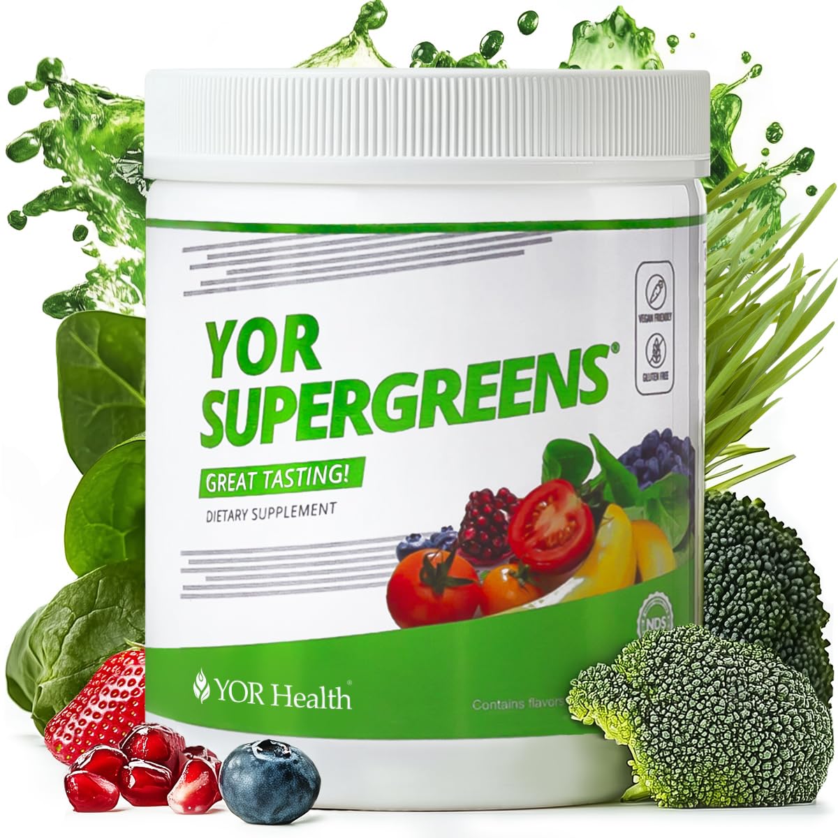 YOR Health SUPERGREENS Powder 6.52 Ounce