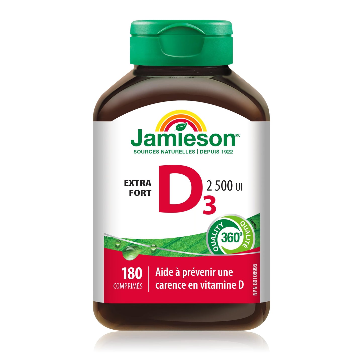 Jamieson Extra Strength Vitamin D3 2,500 IU, 180 Capsules