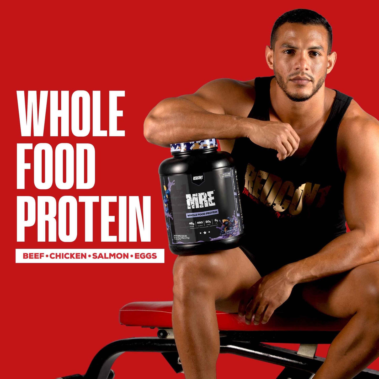REDCON1 MRE Whole Food Protein Powder Cookies & Cream, 25 Servings