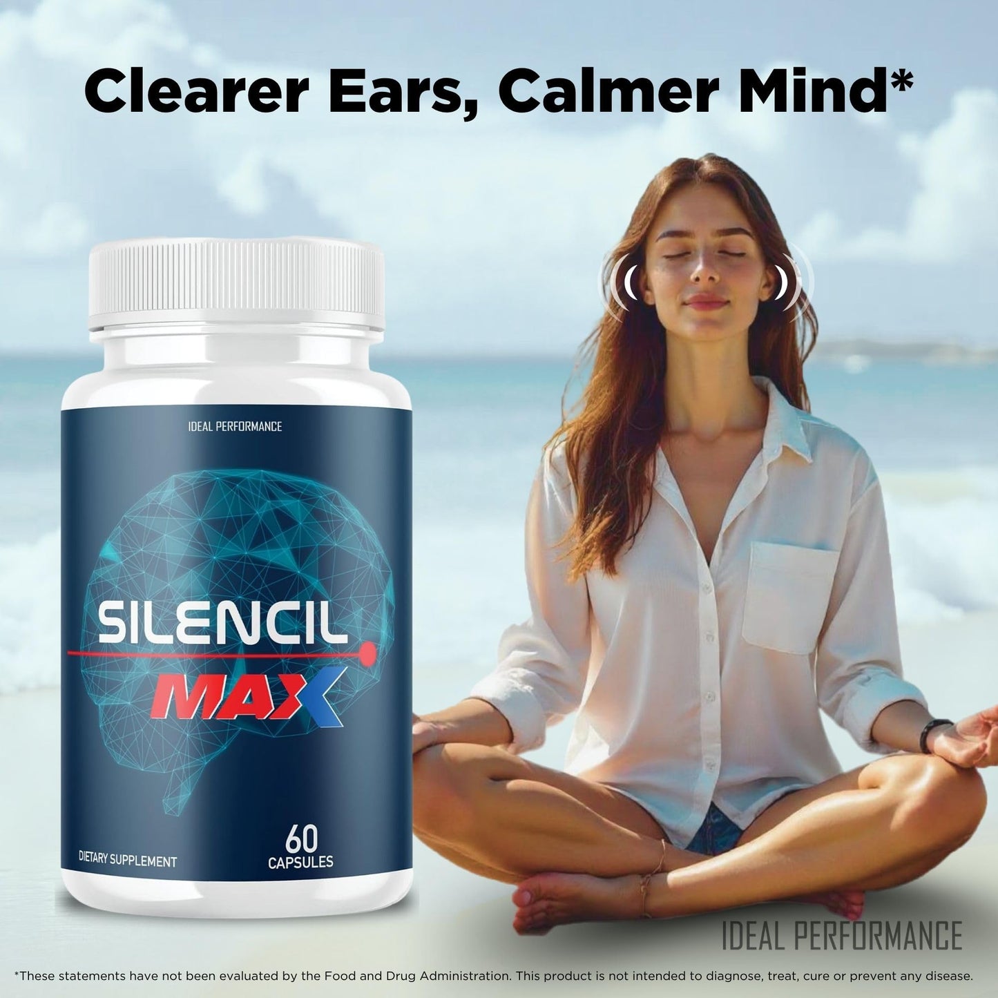 IDEAL PERFORMANCE Silencil Tinnitus Max Supplement Silencio Silencile Capsules 180