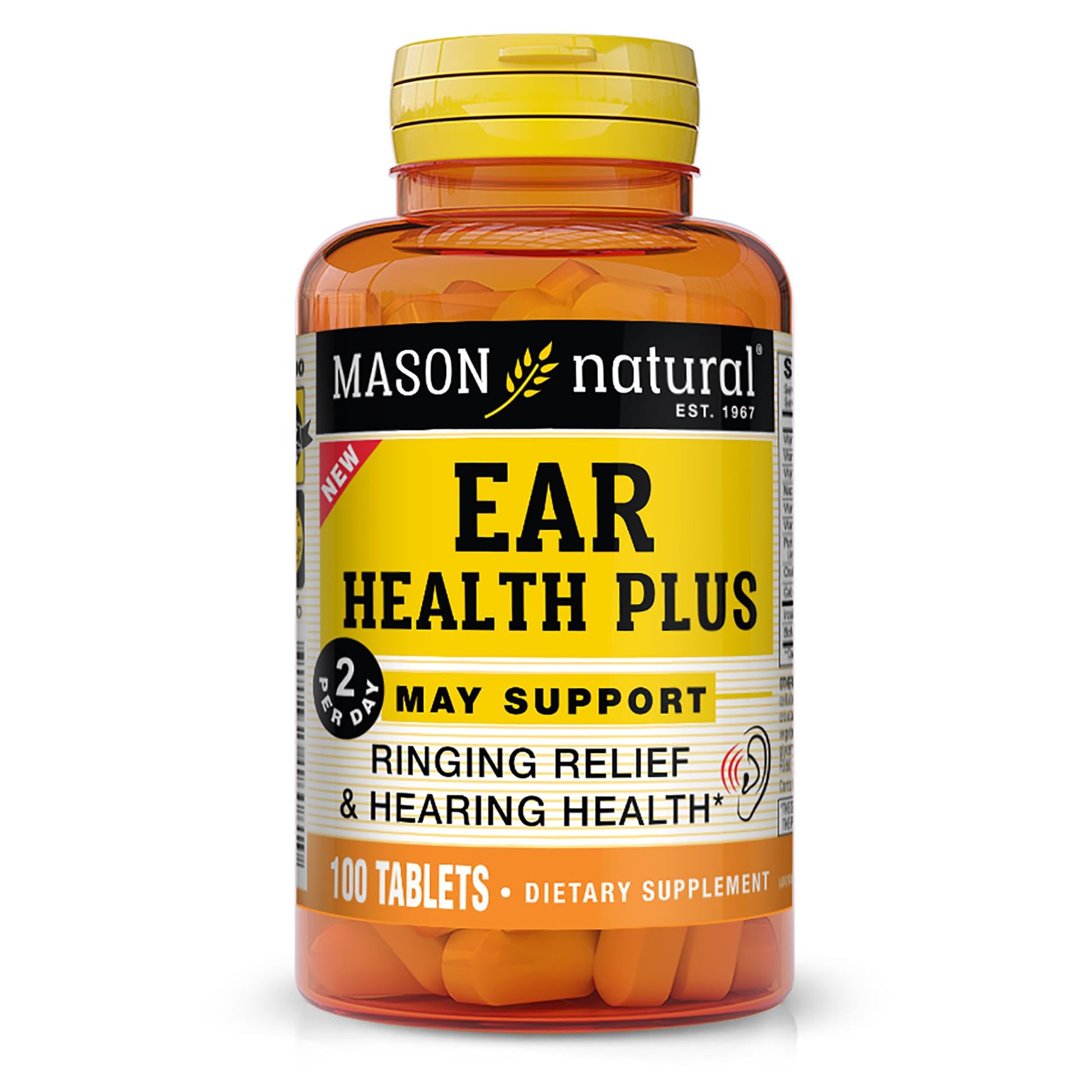 Mason Natural Ear Health Plus with B Vitamins Tablets, 100 Count