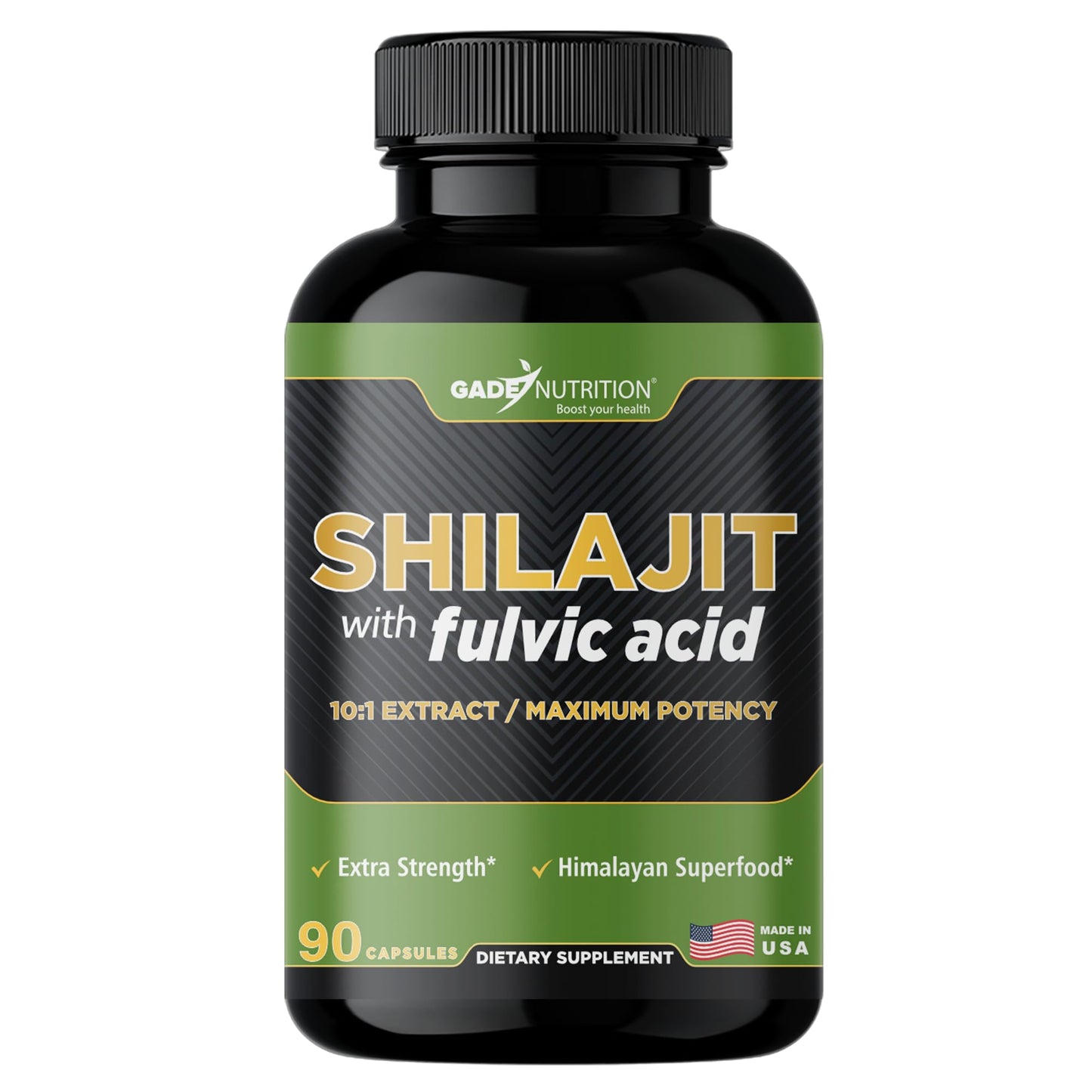 GADE NUTRITION Pure Shilajit Capsules 90 Count