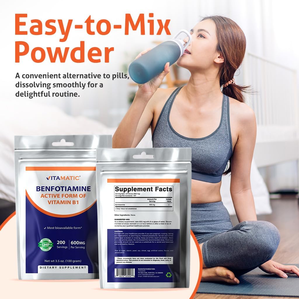 Vitamatic Benfotiamine Pure Powder 1 Count