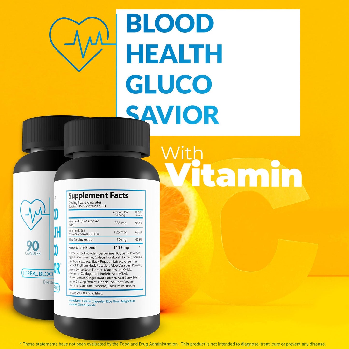 Happy Health Marketplace Gluco Savior Blood Health Capsule, 90 Count