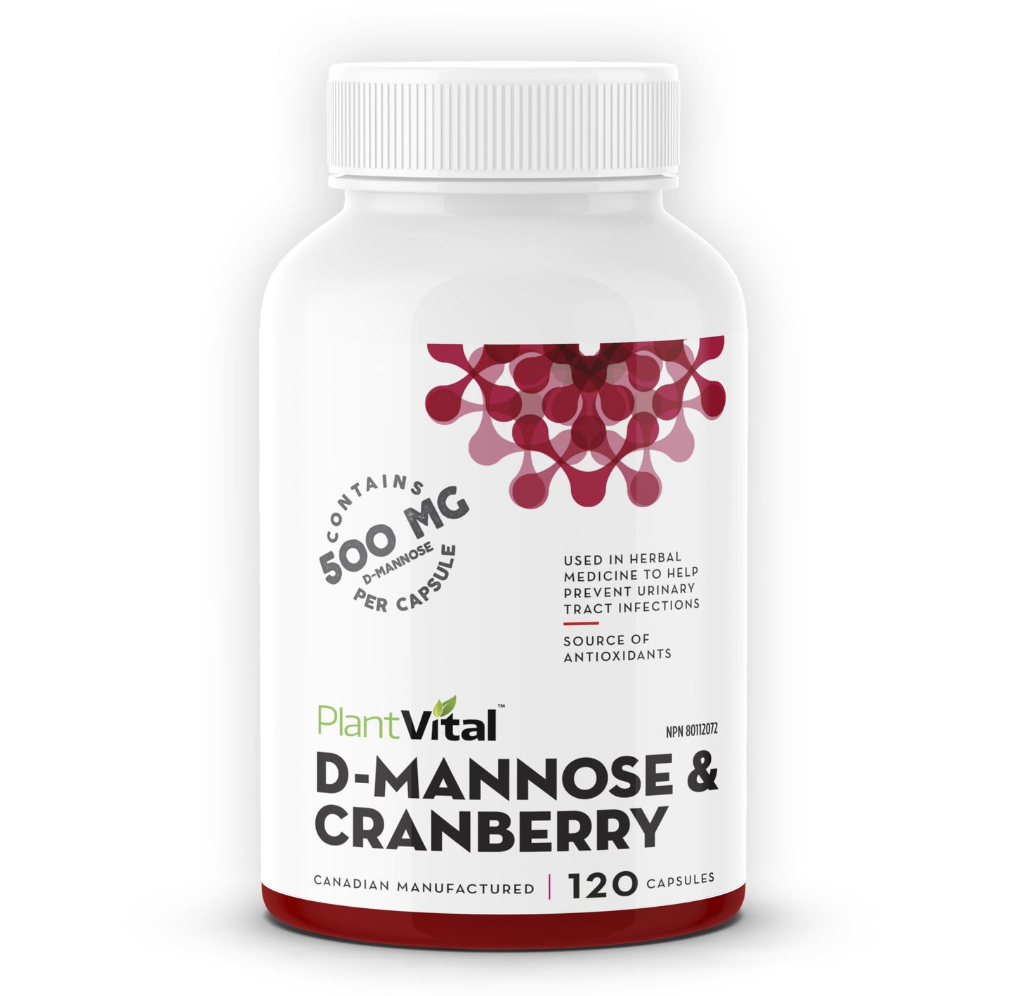 Plantvital Bundle Power Duo Berberine 500mg & D Mannose with Cranberry 1000mg, 240 Capsules