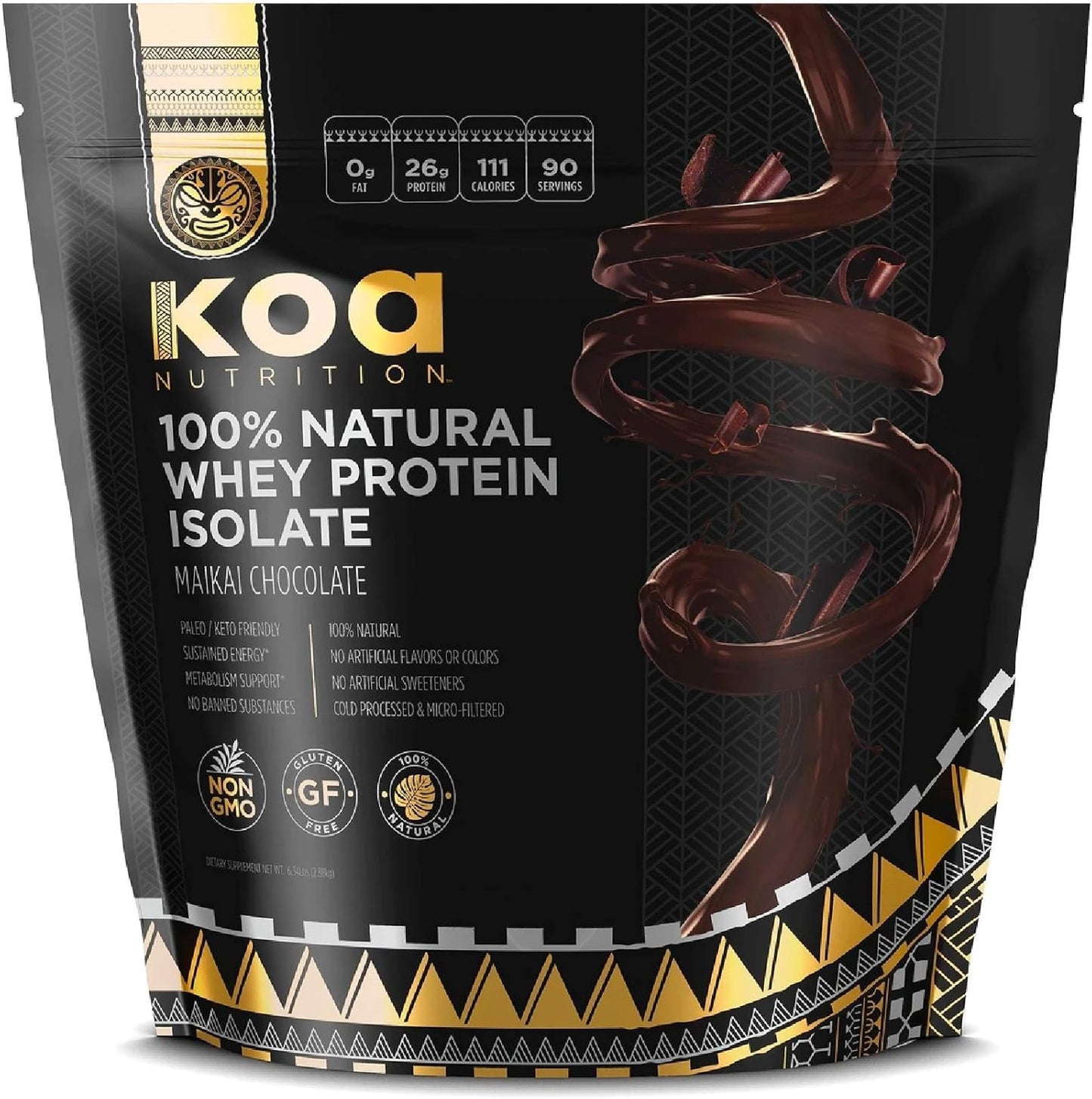 Koa Nutrition Warrior Whey Protein Isolate Powder, 96 Servings, 6 lb