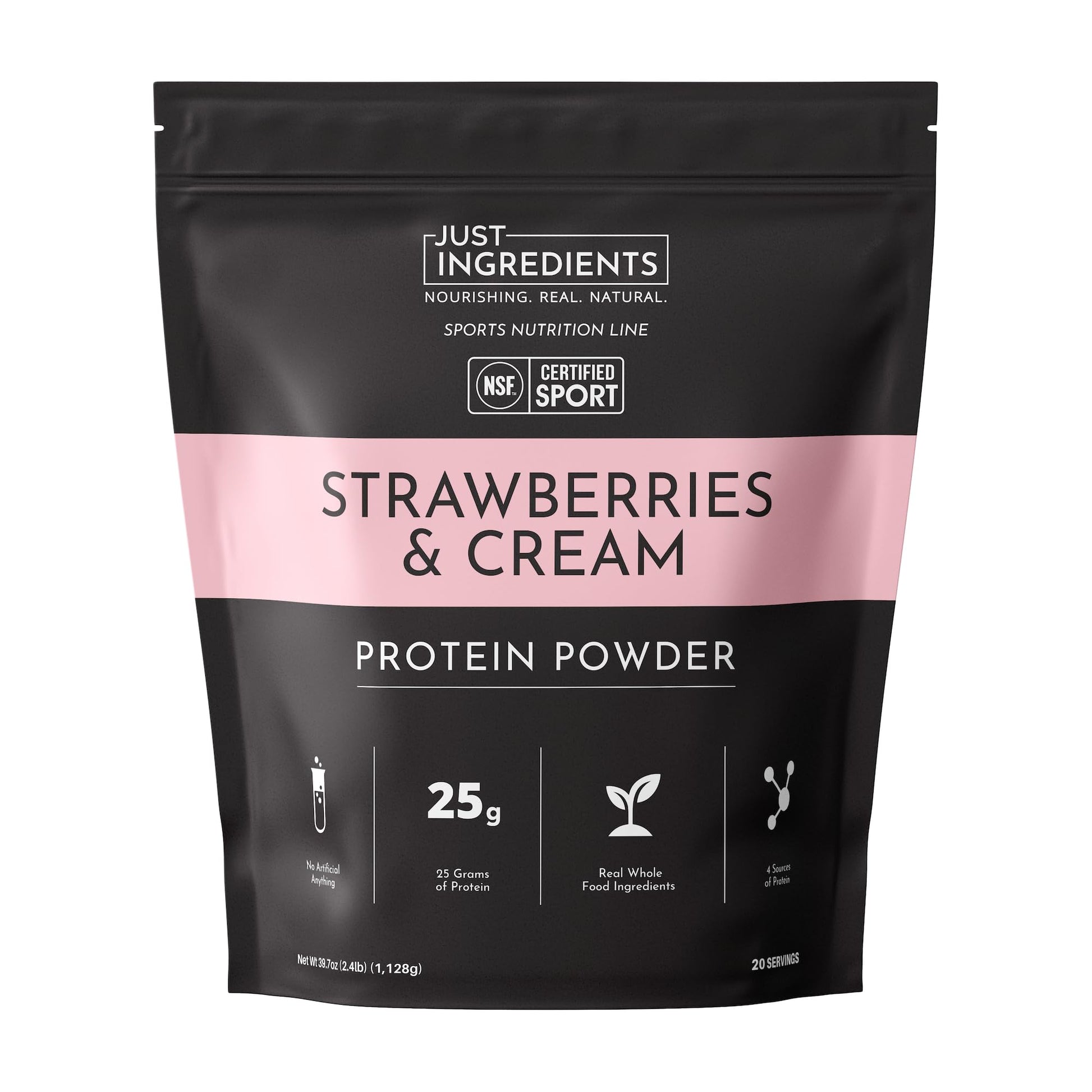 JUST INGREDIENTS Strawberries and Cream Protein Powder (39.7)