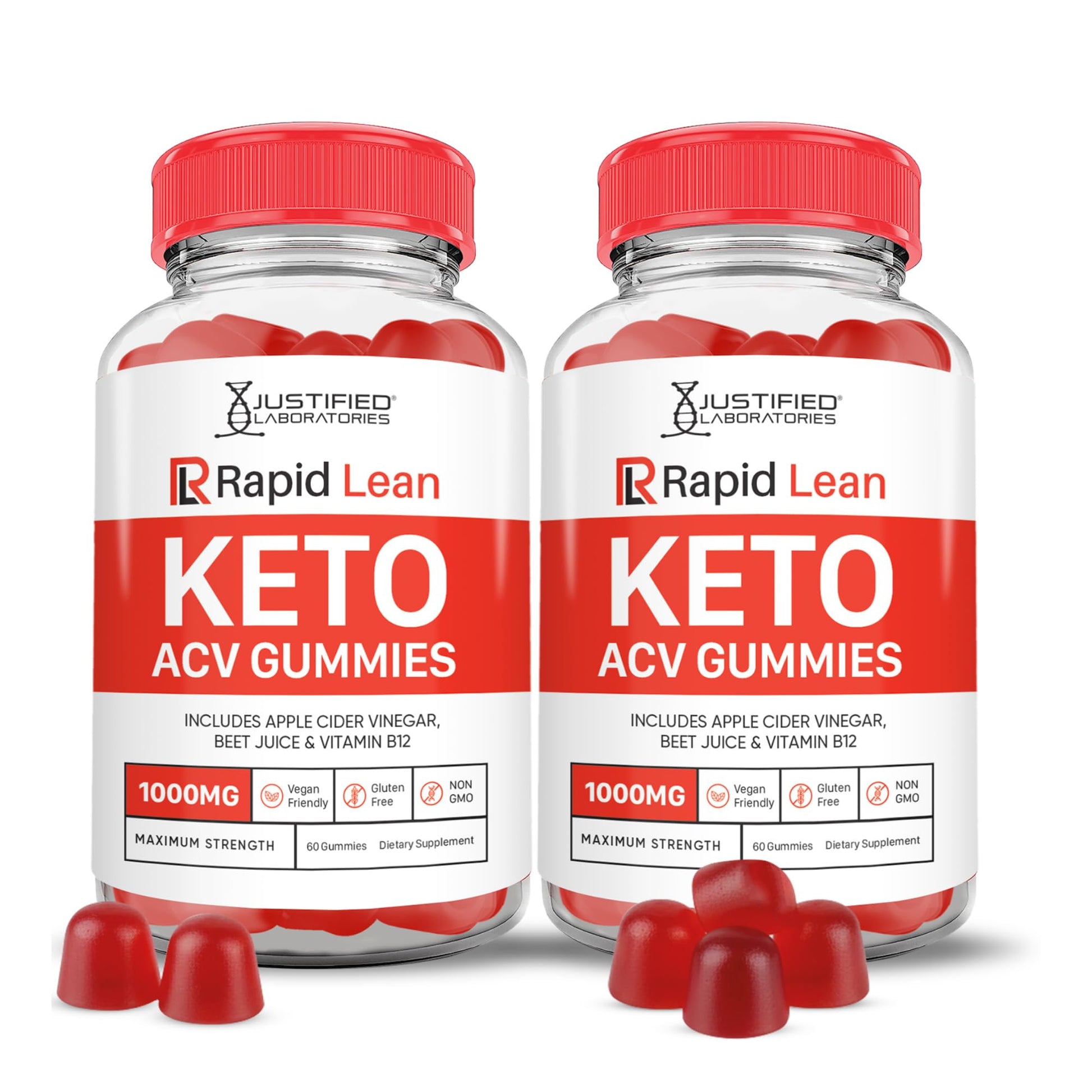 Justified Laboratories Rapid Lean Keto ACV Gummies (120 Gummies)
