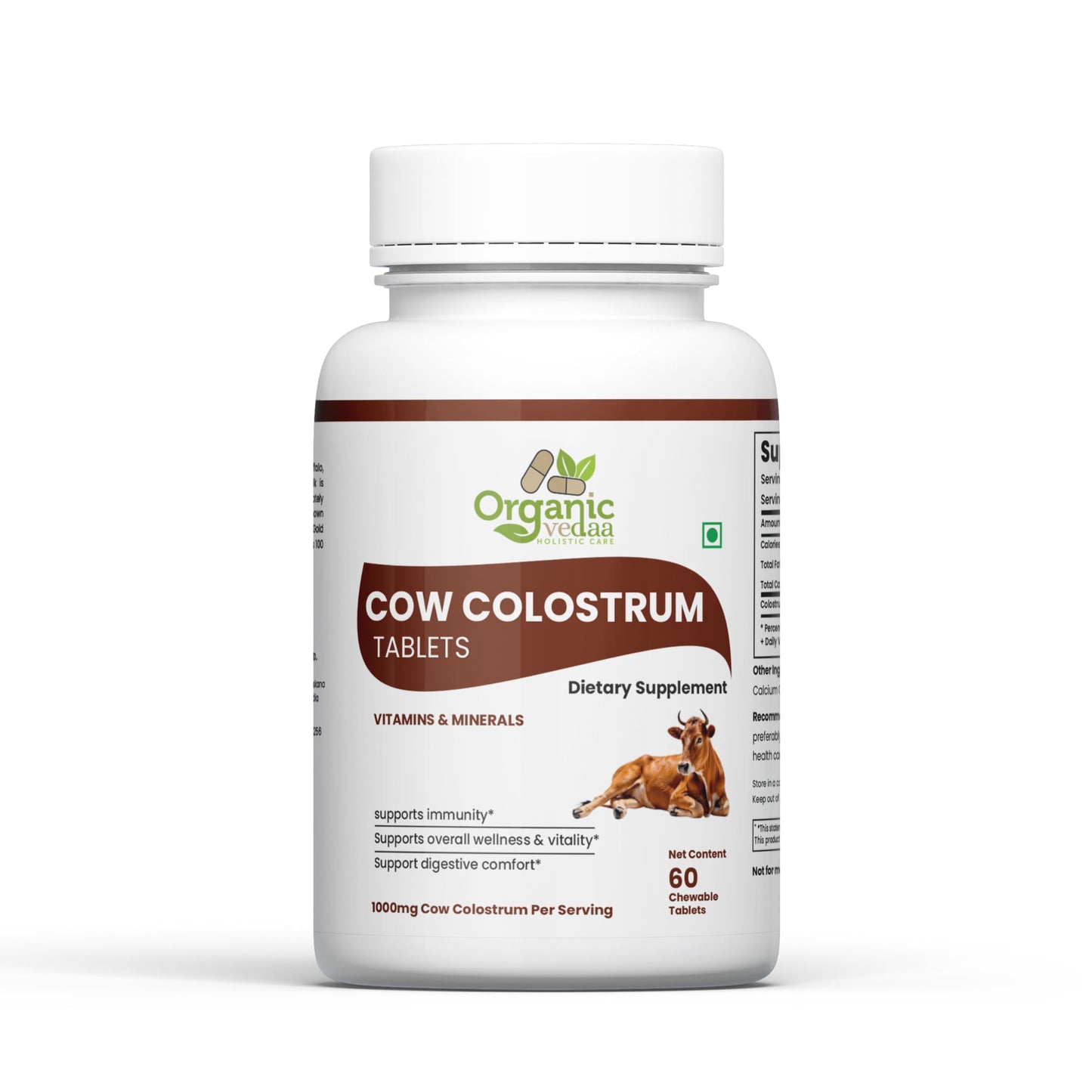 ORGANIC VEDAA HOLISTIC CARE Natural Fiber Supplement for Digestive Health & Regularity Capsule, 1 Count